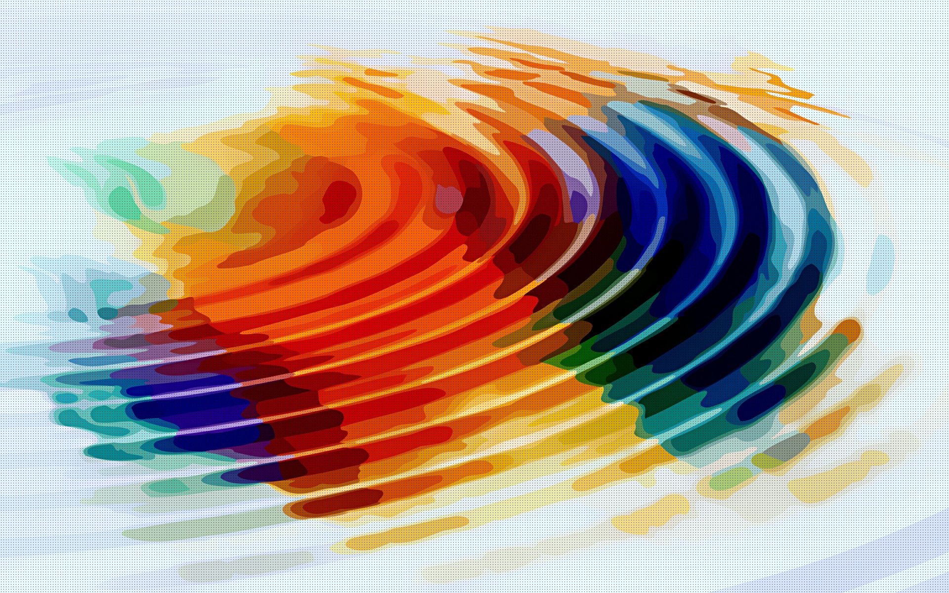 color, abstract, waves, rainbow, colors Desktop home screen Wallpaper