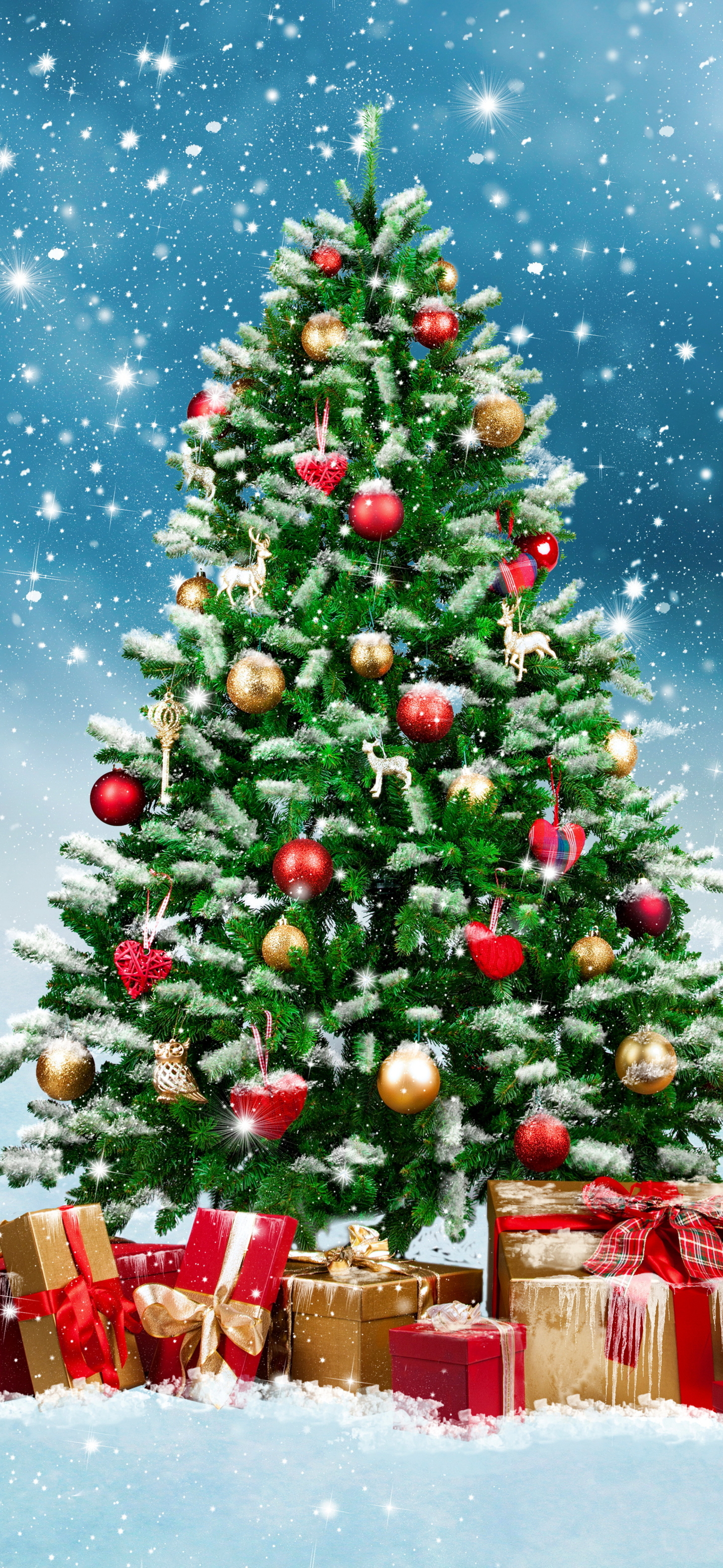 Descarga gratuita de fondo de pantalla para móvil de Navidad, Día Festivo, Regalo, Árbol De Navidad, Adornos De Navidad.