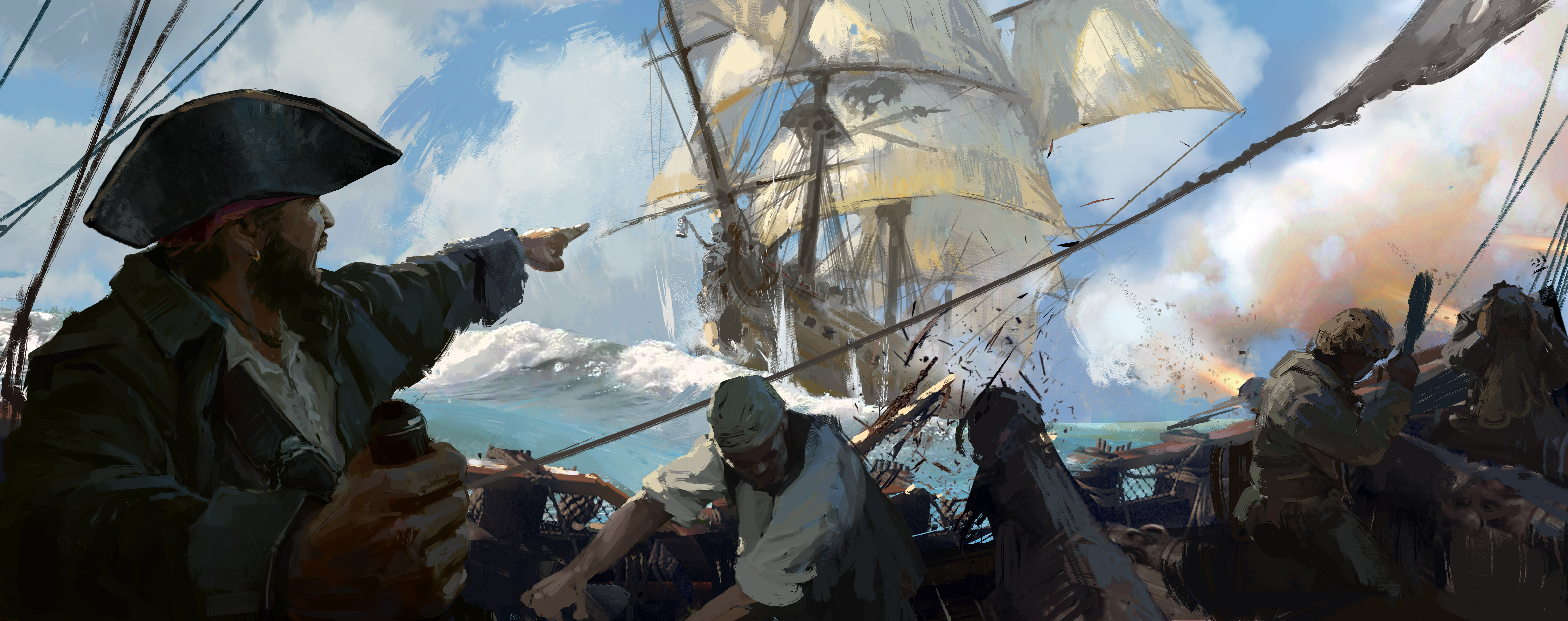 video game, skull and bones, pirate ship, pirate