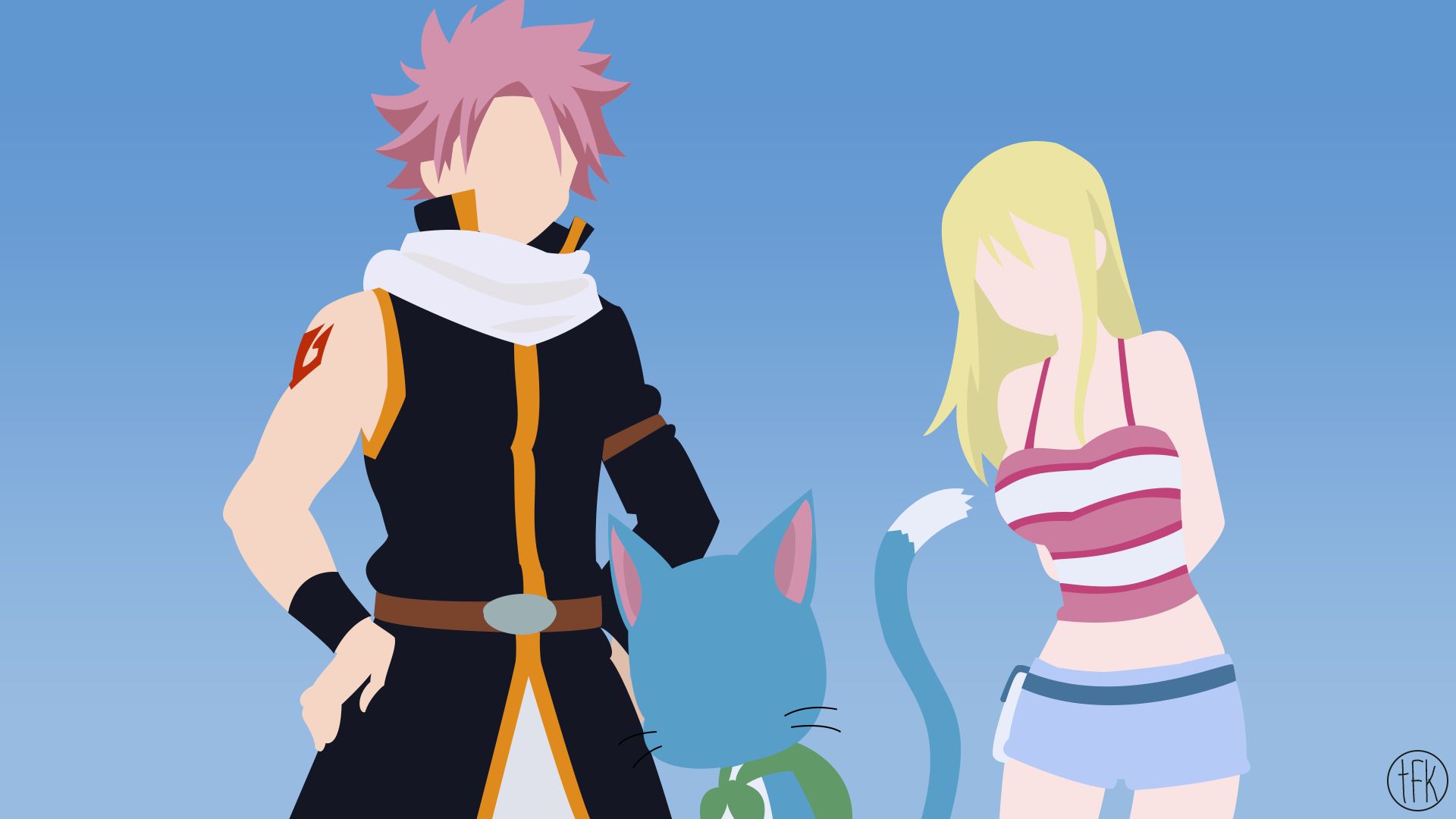 Laden Sie das Animes, Fairy Tail, Lucy Heartfilia, Natsu Dragneel, Glücklich (Fairy Tail)-Bild kostenlos auf Ihren PC-Desktop herunter