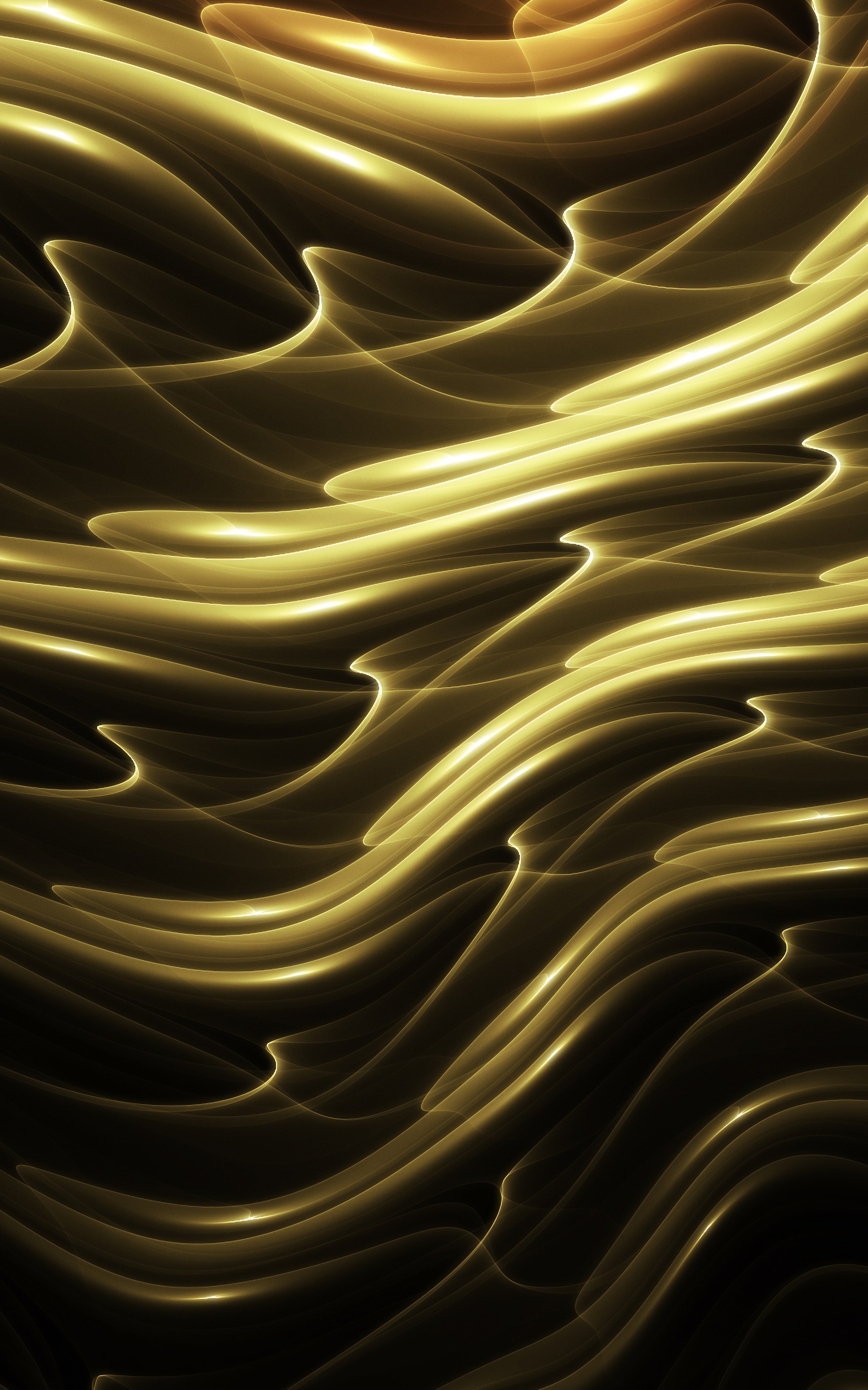 Download mobile wallpaper Waves, Abstract, Glow, Fractal for free.