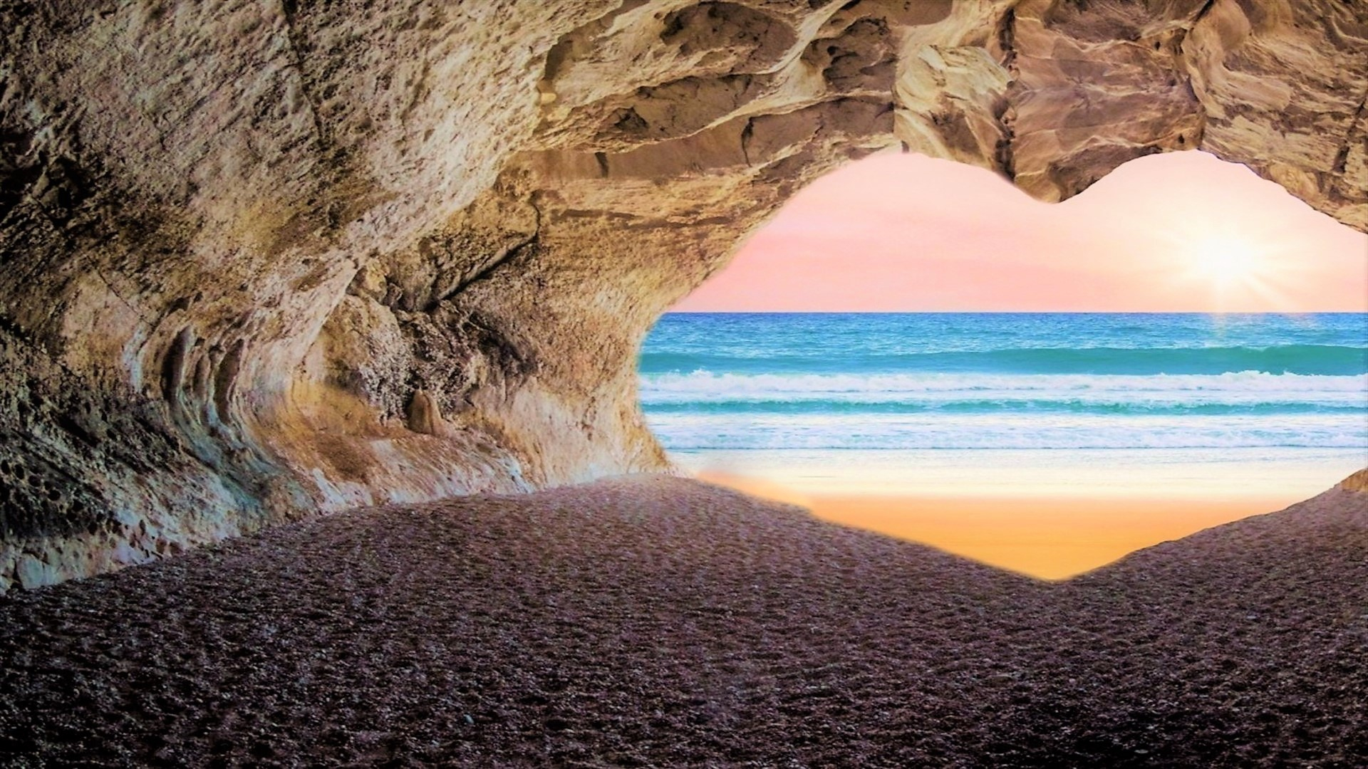 PCデスクトップに海, ビーチ, 洞窟, 海洋, 地球, 砂画像を無料でダウンロード