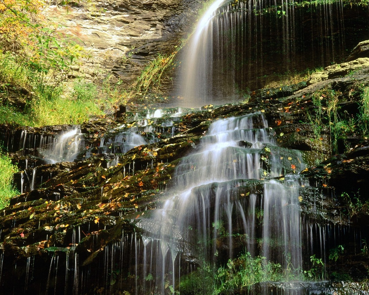 Handy-Wallpaper Wasserfall, Erde/natur kostenlos herunterladen.