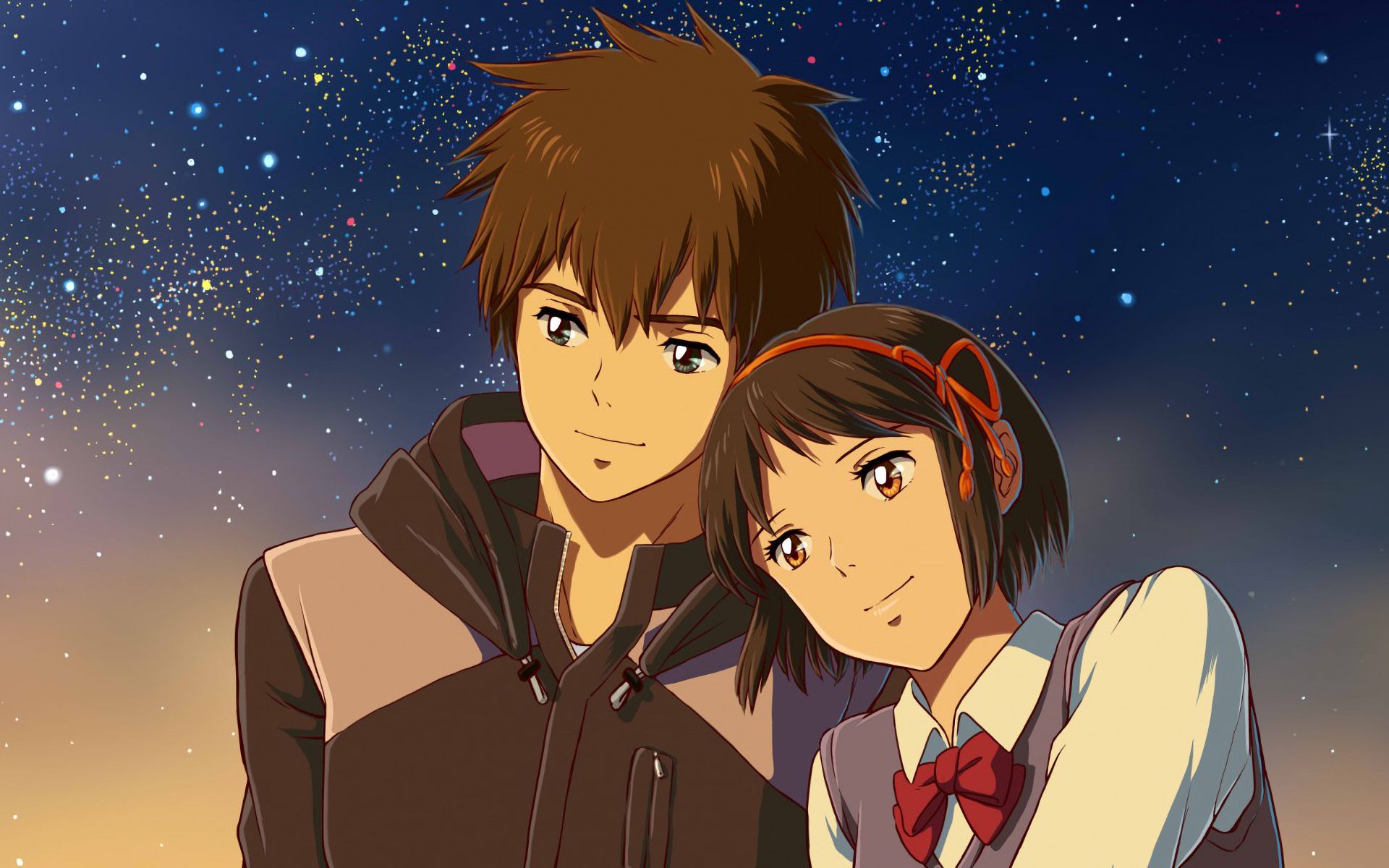 Descarga gratuita de fondo de pantalla para móvil de Animado, Kimi No Na Wa, Mitsuha Miyamizu, Taki Tachibana.