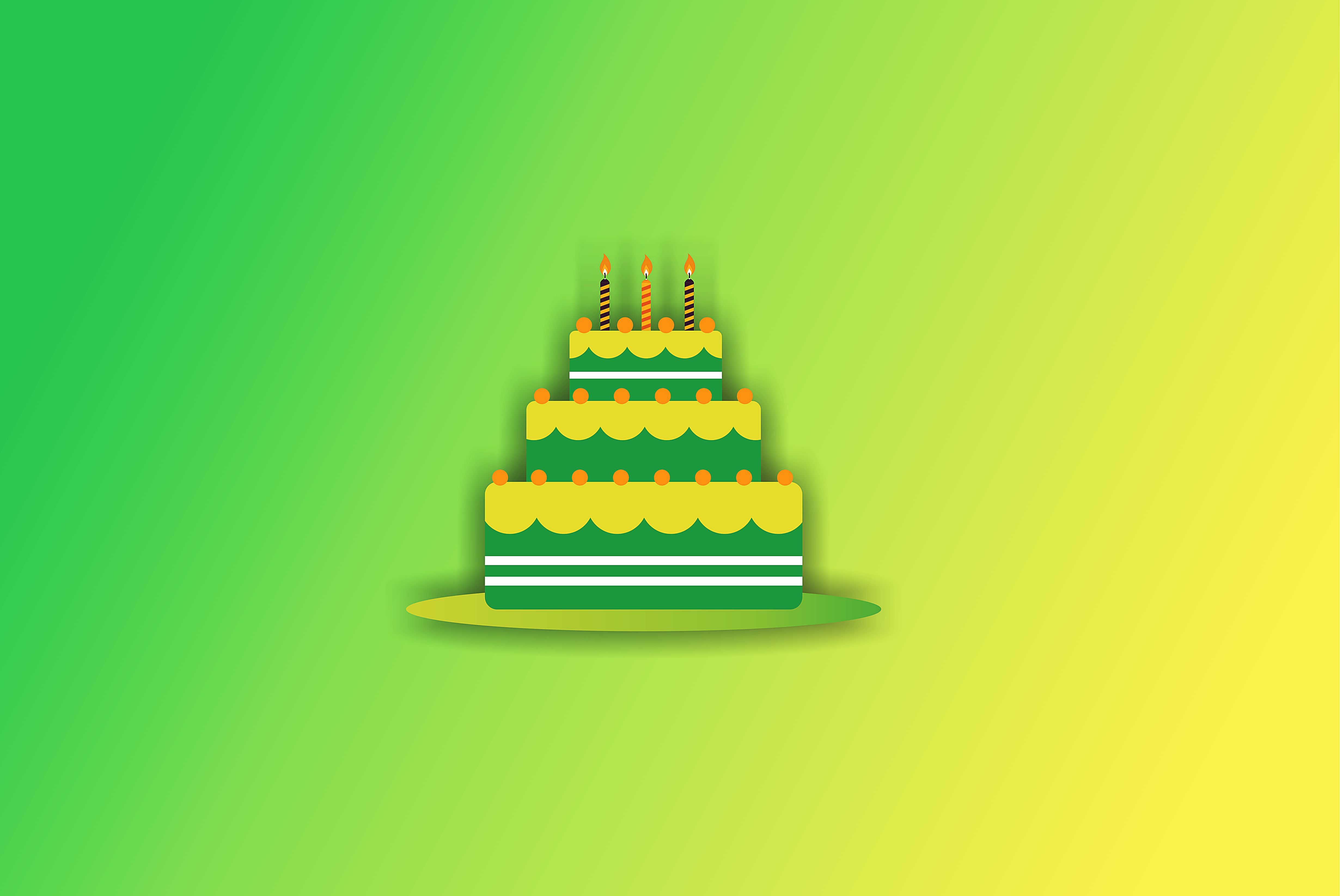 Download mobile wallpaper Holiday, Cake, Birthday, Minimalist for free.