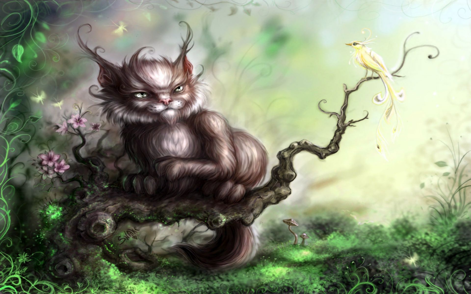 Free download wallpaper Fantasy, Cat, Fantasy Animals on your PC desktop