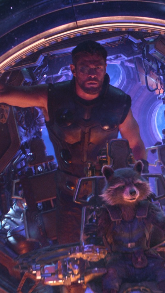 Download mobile wallpaper Movie, Thor, Guardians Of The Galaxy, The Avengers, Chris Hemsworth, Rocket Raccoon, Avengers: Infinity War for free.