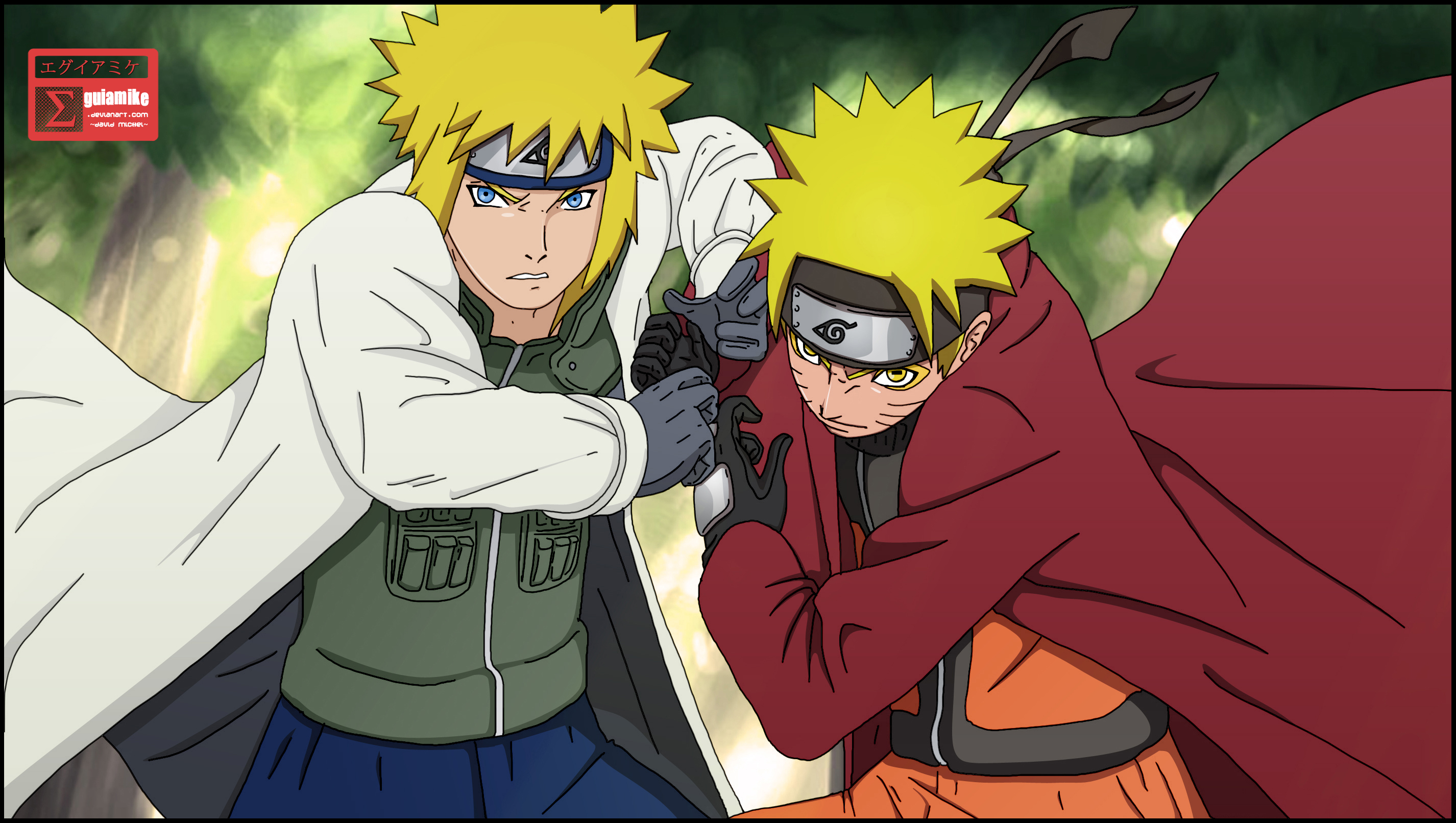 Laden Sie das Naruto, Animes, Minato Namikaze, Naruto Uzumaki-Bild kostenlos auf Ihren PC-Desktop herunter