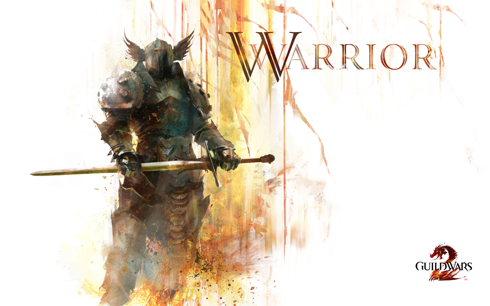 164897 descargar fondo de pantalla videojuego, guild wars 2, armadura, espada, guerrero, guild wars: protectores de pantalla e imágenes gratis