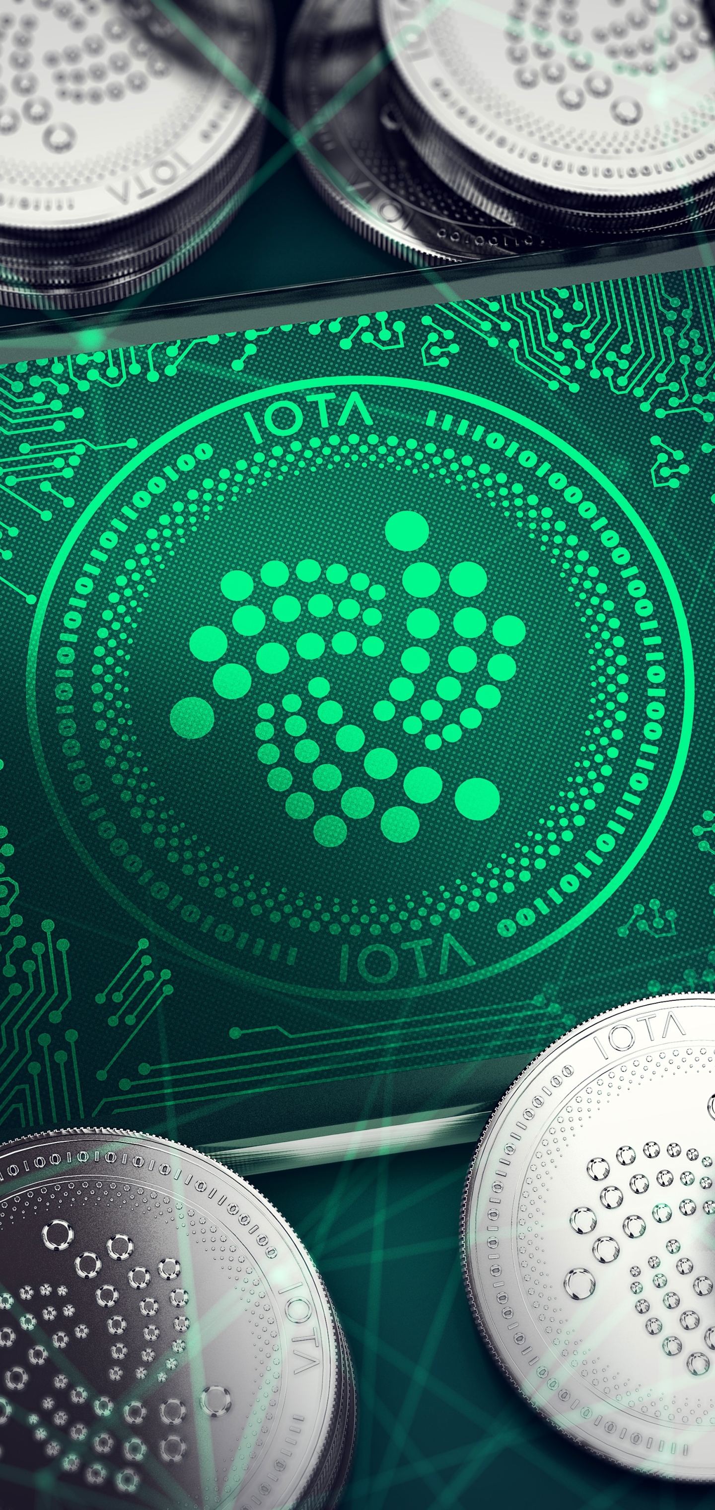 Download mobile wallpaper Coin, Technology, Logo, Cryptocurrency, Iota (Cryptocurrency) for free.