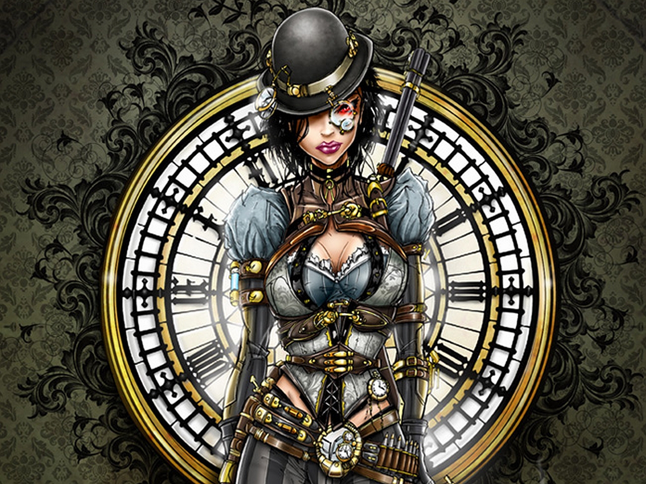 Laden Sie Lady Mechanika HD-Desktop-Hintergründe herunter