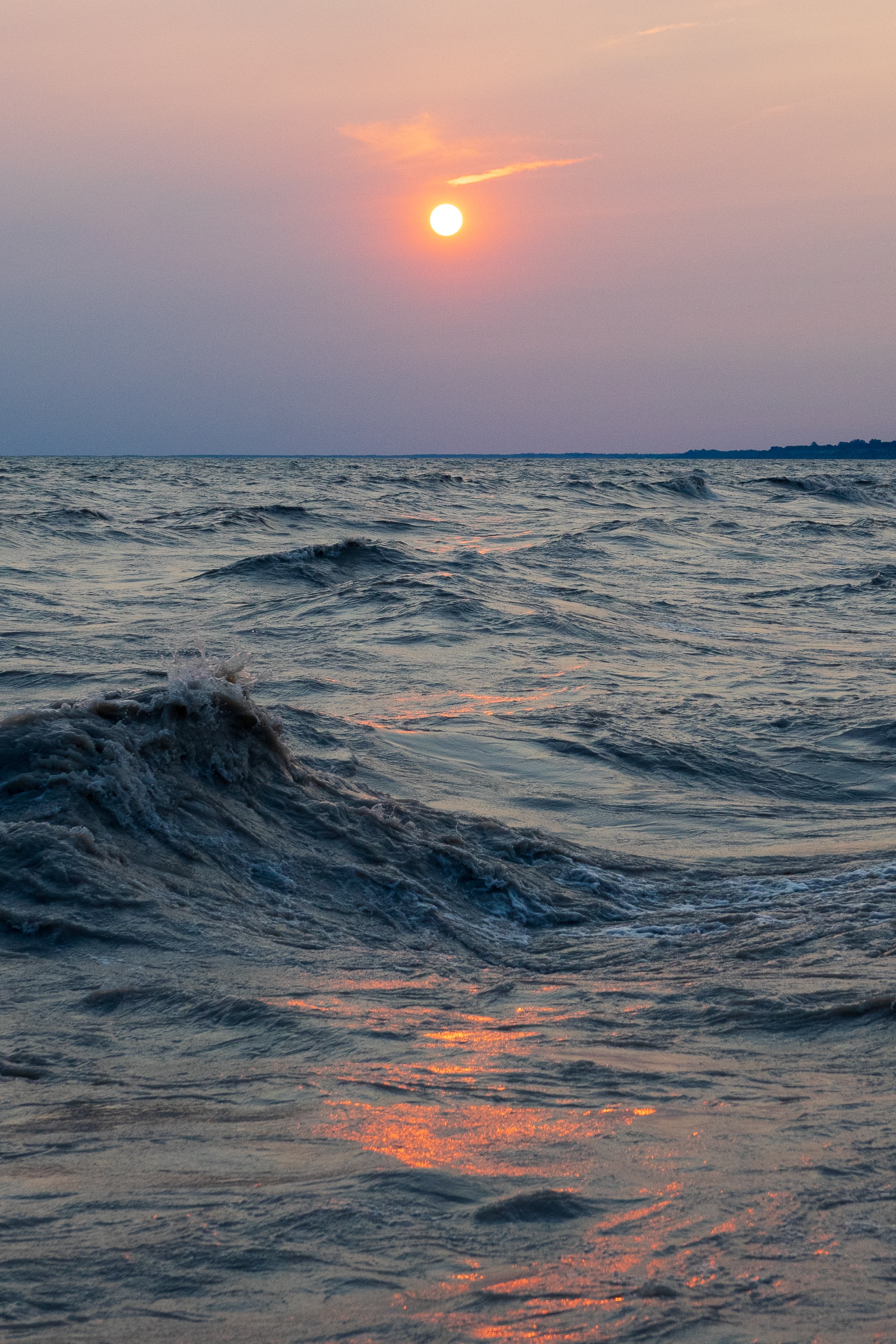 Laden Sie das Horizont, Blendung, Wellig, Natur, Waves, Sunset-Bild kostenlos auf Ihren PC-Desktop herunter