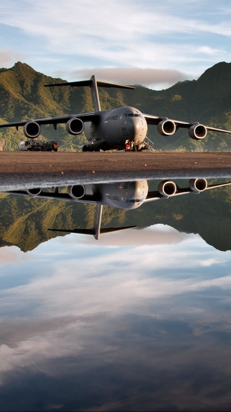 Скачати мобільні шпалери Військовий, Boeing C 17 Globemaster Iii, Військово Транспортний Літак безкоштовно.
