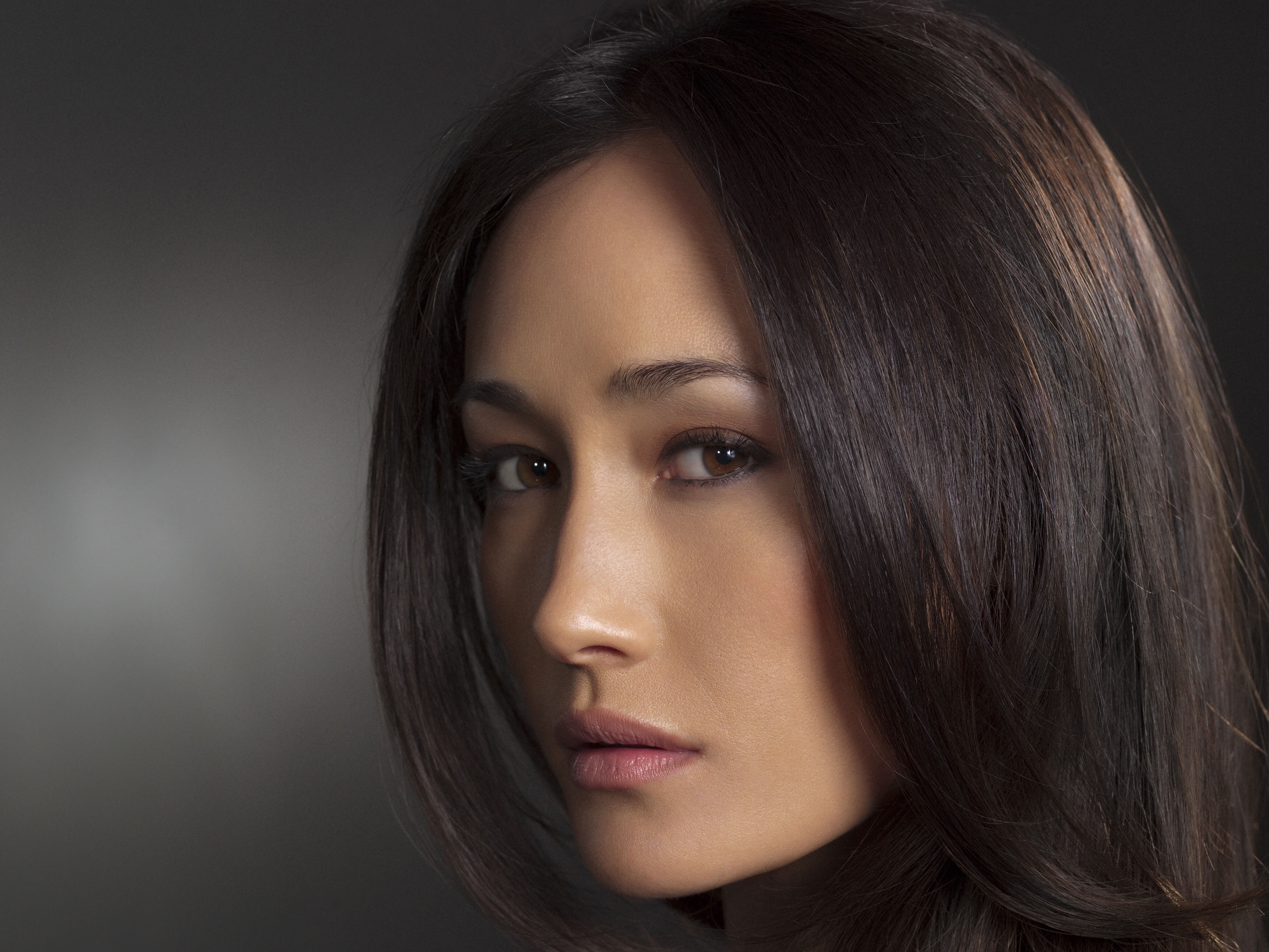 maggie q, celebrity, actress, brown eyes, brunette, face