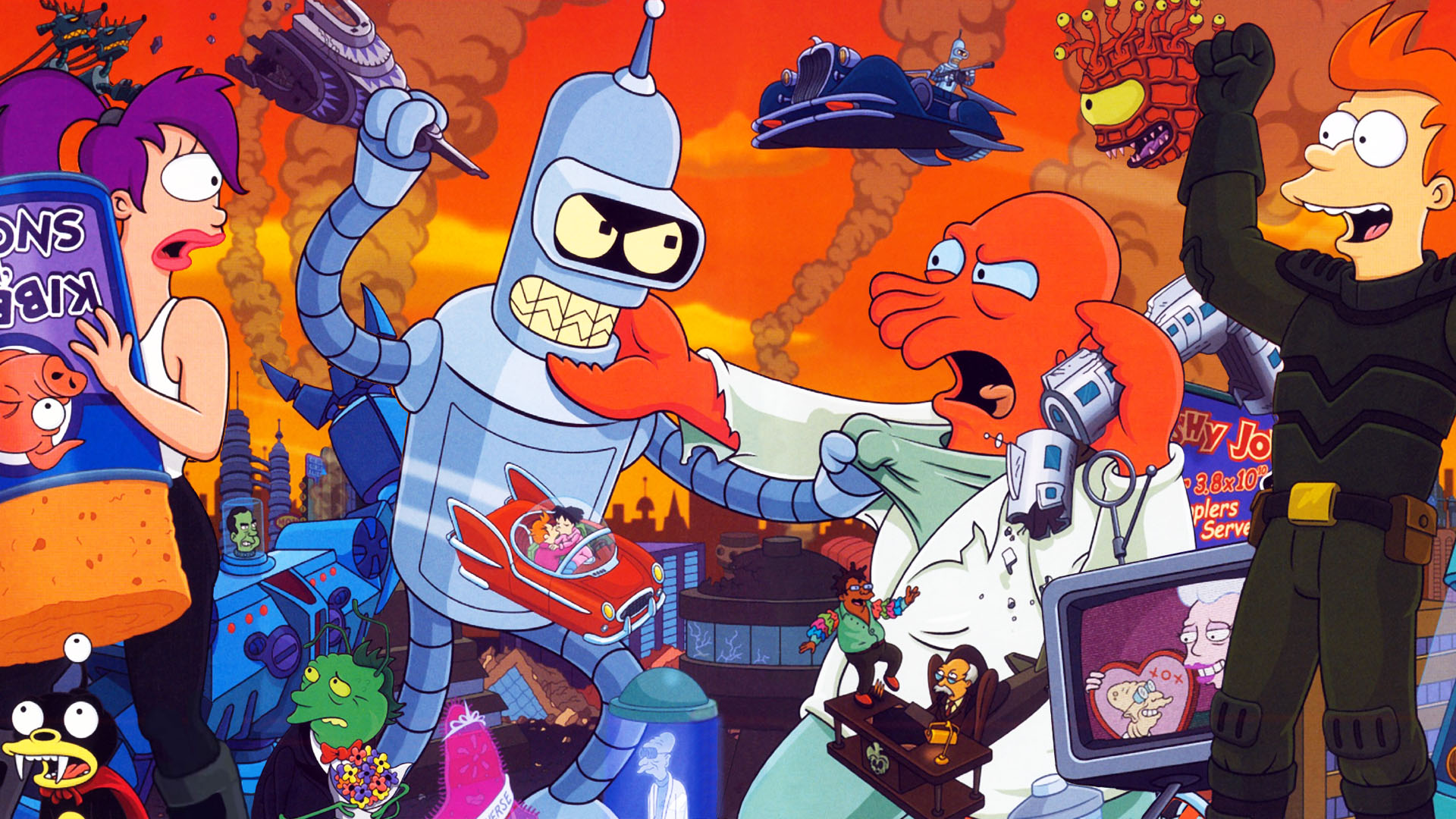 Laden Sie das Futurama, Computerspiele-Bild kostenlos auf Ihren PC-Desktop herunter