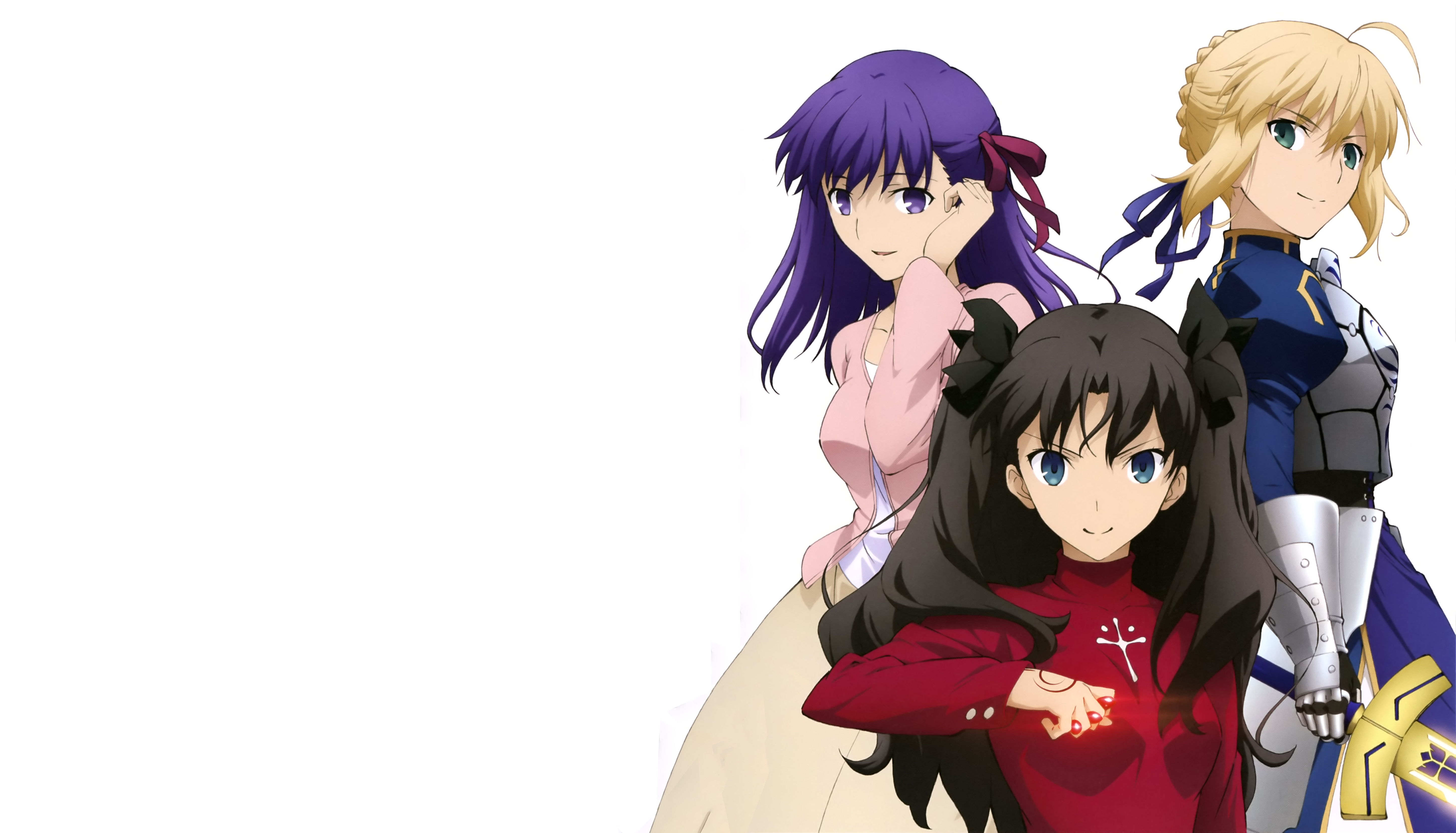 Laden Sie das Animes, Säbel (Fate Serie), Fate/stay Night: Unlimited Blade Works, Rin Tohsaka, Sakura Matou, Schicksalsserie-Bild kostenlos auf Ihren PC-Desktop herunter