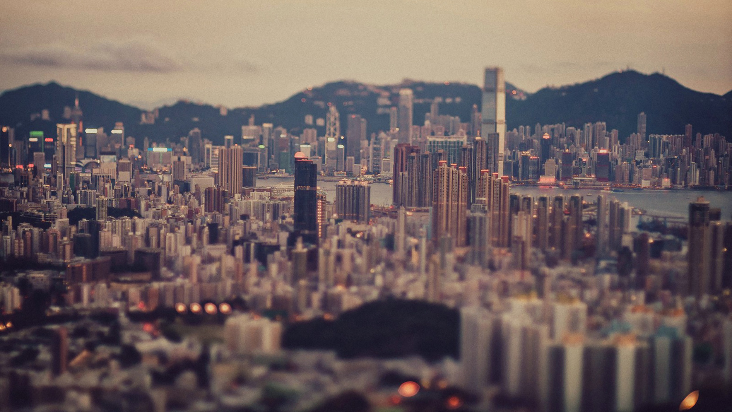 PCデスクトップに街, 香港, 写真撮影, 場所, チルトシフト画像を無料でダウンロード