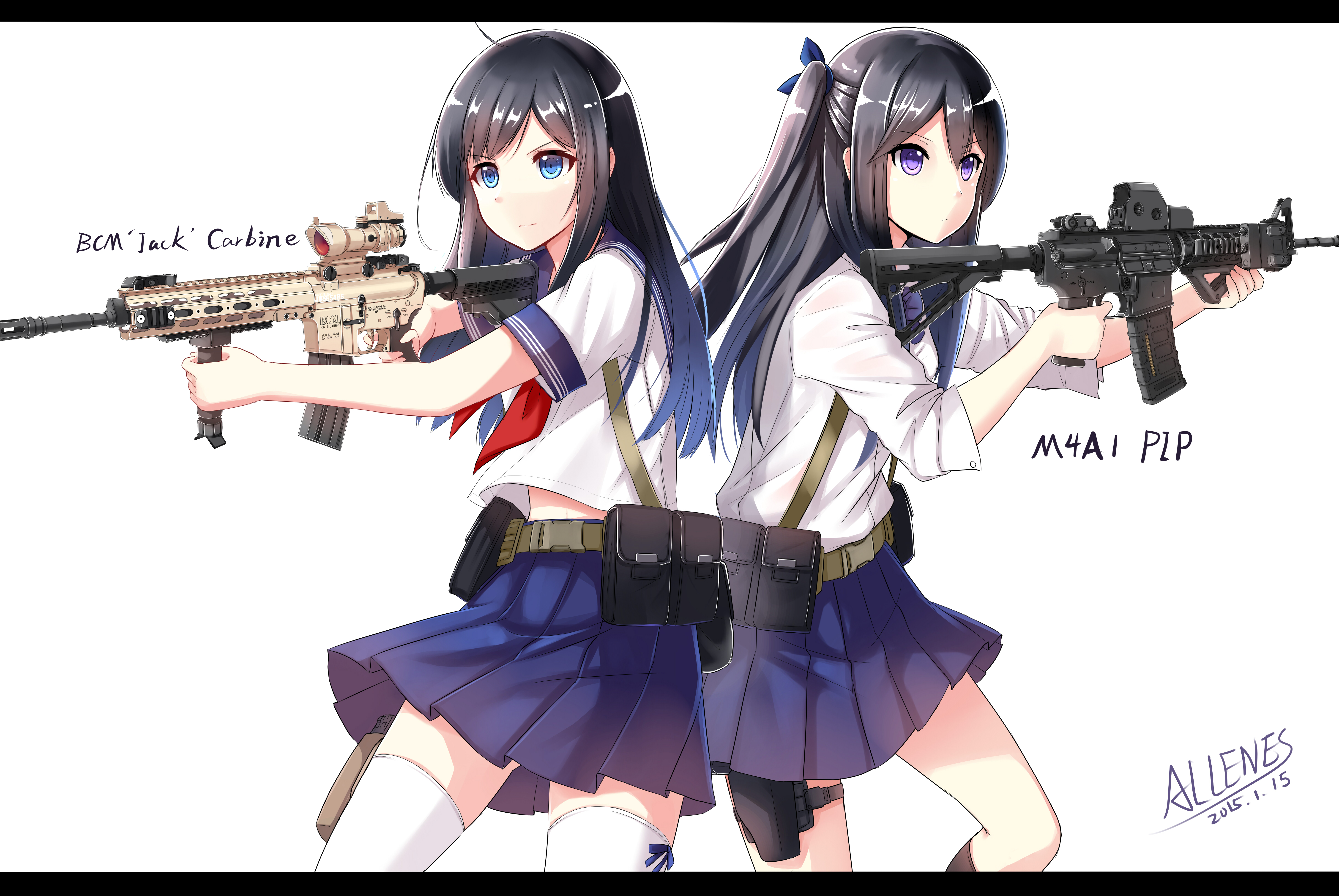 anime, original, m4a1 (girls frontline)