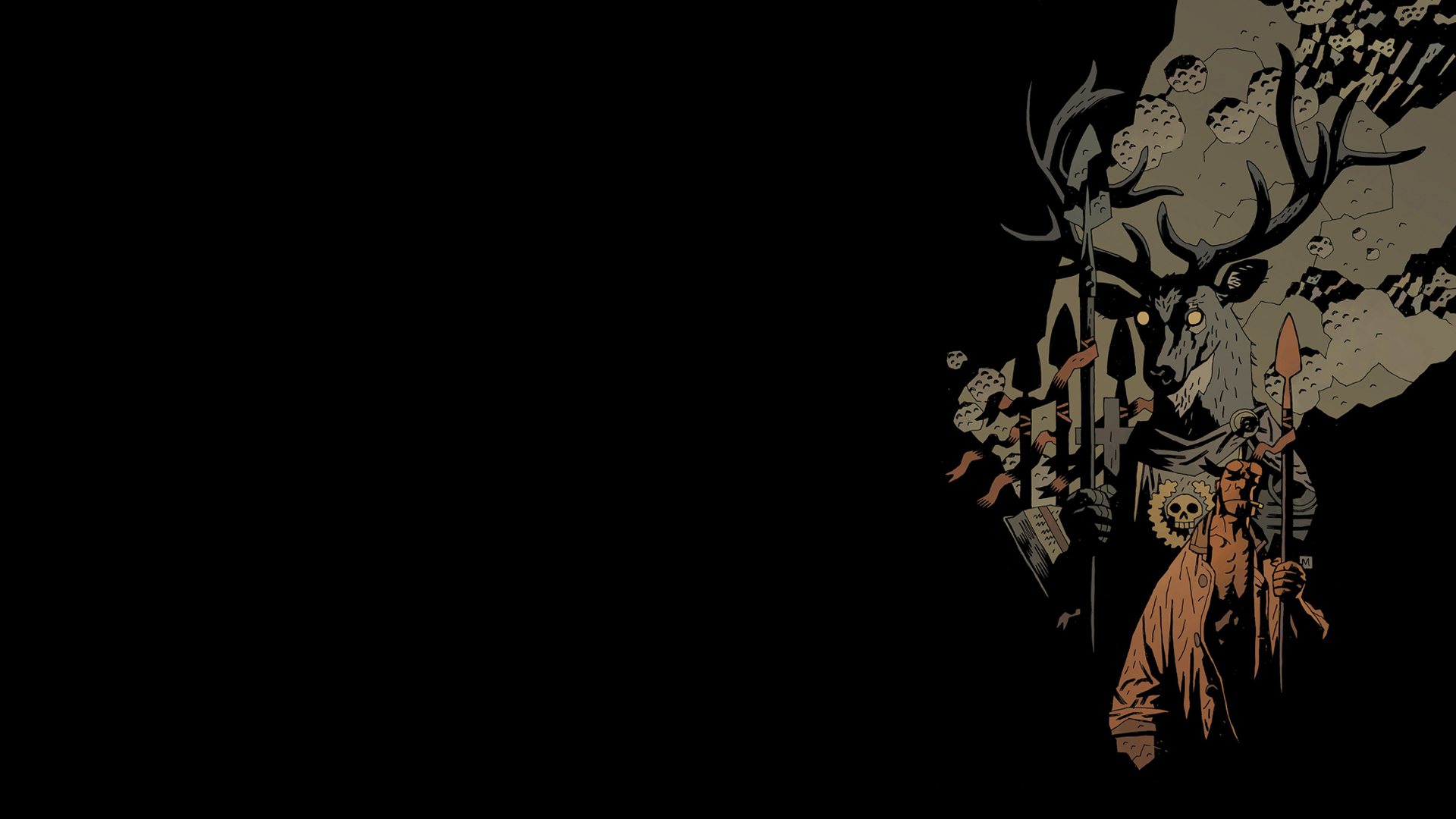 Laden Sie das Comics, Hellboy Call Of Darkness, Höllenjunge, Hellboy: Die Wilde Jagd-Bild kostenlos auf Ihren PC-Desktop herunter