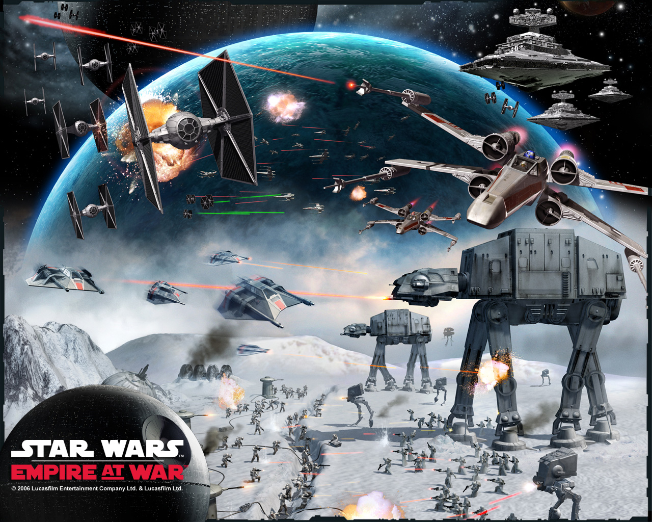 1482036 télécharger le fond d'écran jeux vidéo, at at walker, destructeur d'étoiles, guerres des étoiles, tie fighter, aile x, star wars: empire at war - économiseurs d'écran et images gratuitement