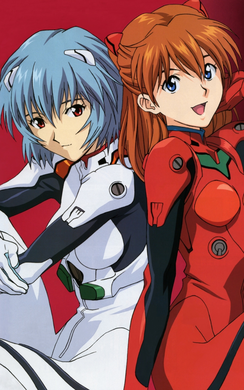 Download mobile wallpaper Anime, Evangelion, Neon Genesis Evangelion, Asuka Langley Sohryu, Rei Ayanami for free.