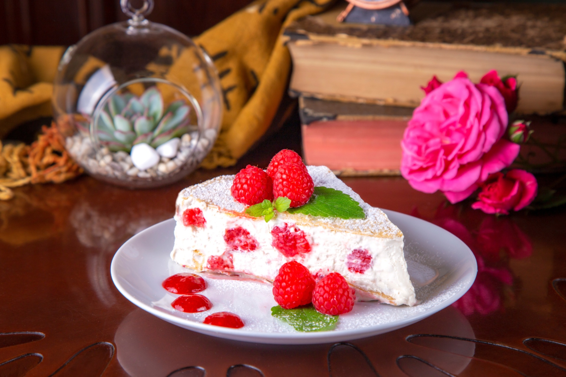Download mobile wallpaper Food, Dessert, Raspberry, Still Life, Cheesecake for free.