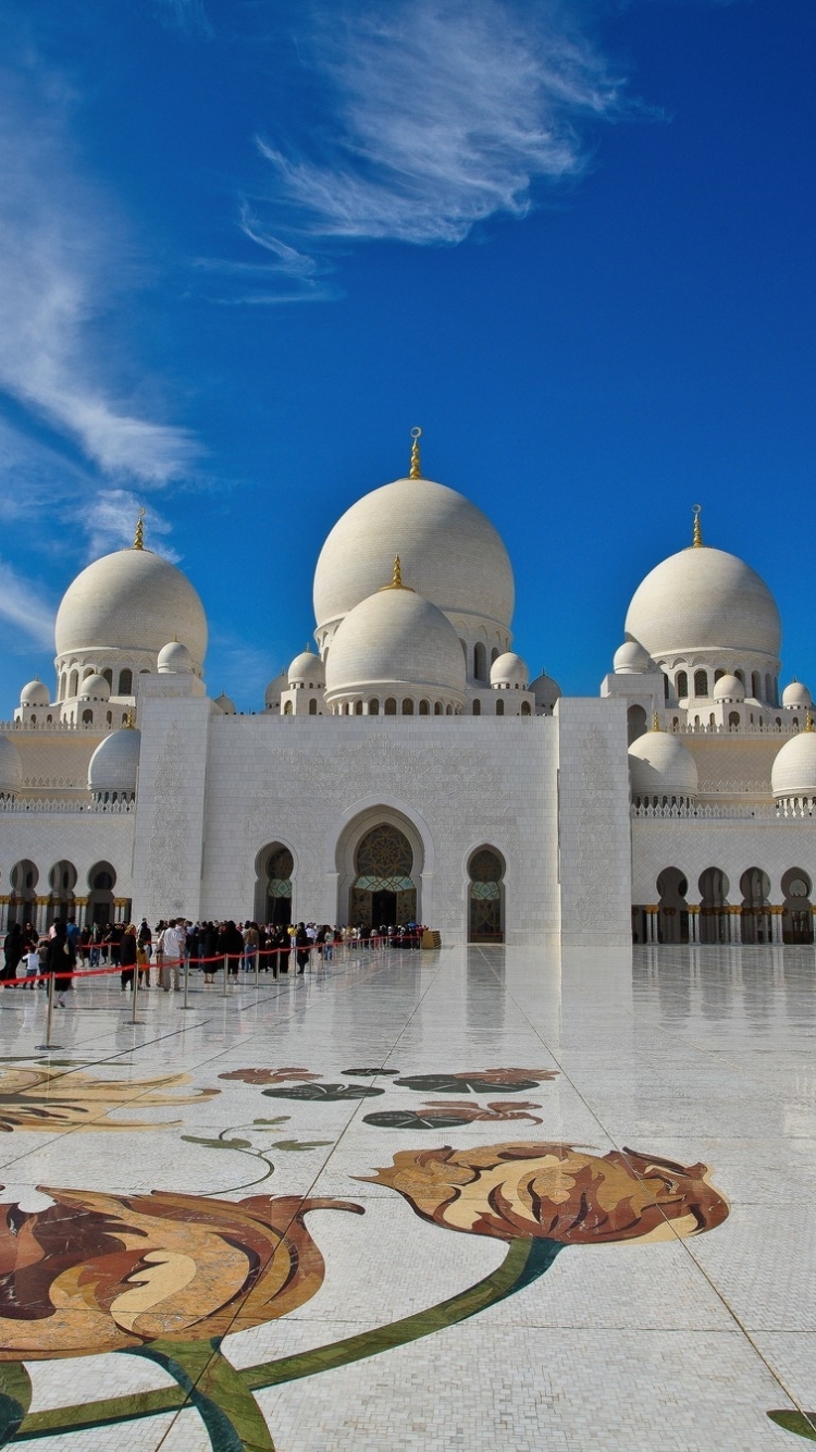 Скачать картинку Объединенные Арабские Эмираты, Абу Даби, Объединённые Арабские Эмираты, Религиозные, Большая Мечеть Шейха Зайда, Мечети в телефон бесплатно.