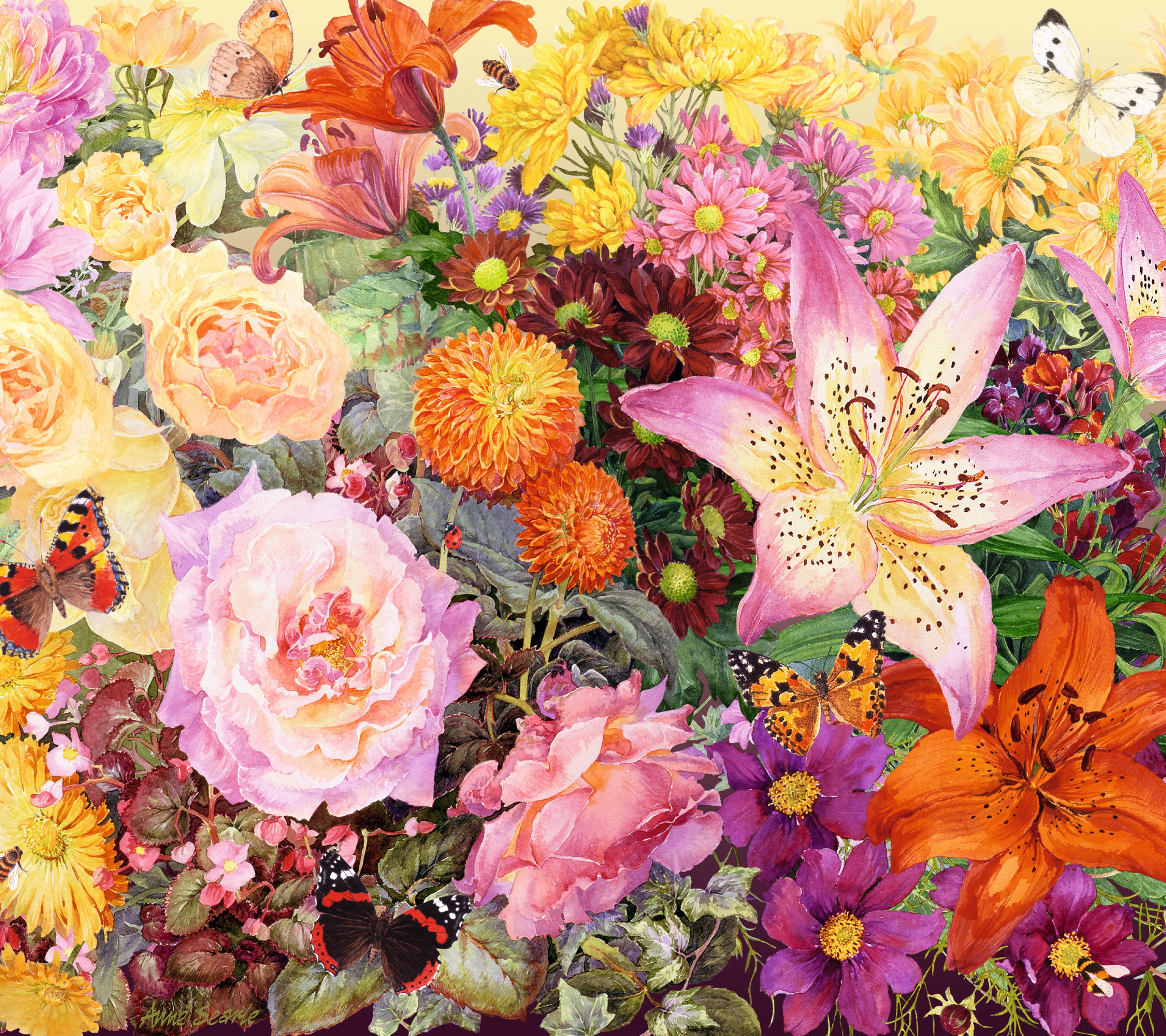 Laden Sie das Schmetterlinge, Blumen, Blume, Farben, Schmetterling, Bunt, Malerei, Künstlerisch-Bild kostenlos auf Ihren PC-Desktop herunter
