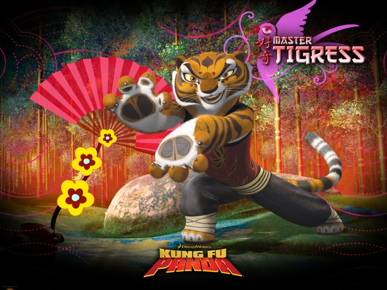 335403 Hintergrundbild herunterladen filme, kung fu panda, tigerin (kung fu panda) - Bildschirmschoner und Bilder kostenlos