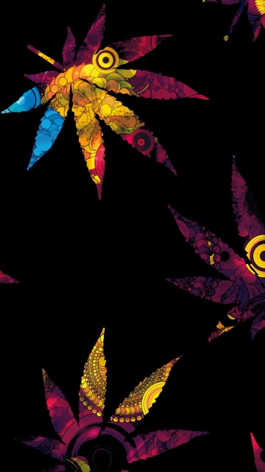 Descarga gratuita de fondo de pantalla para móvil de Marijuana, Hoja, Colores, Vistoso, Abstracto.