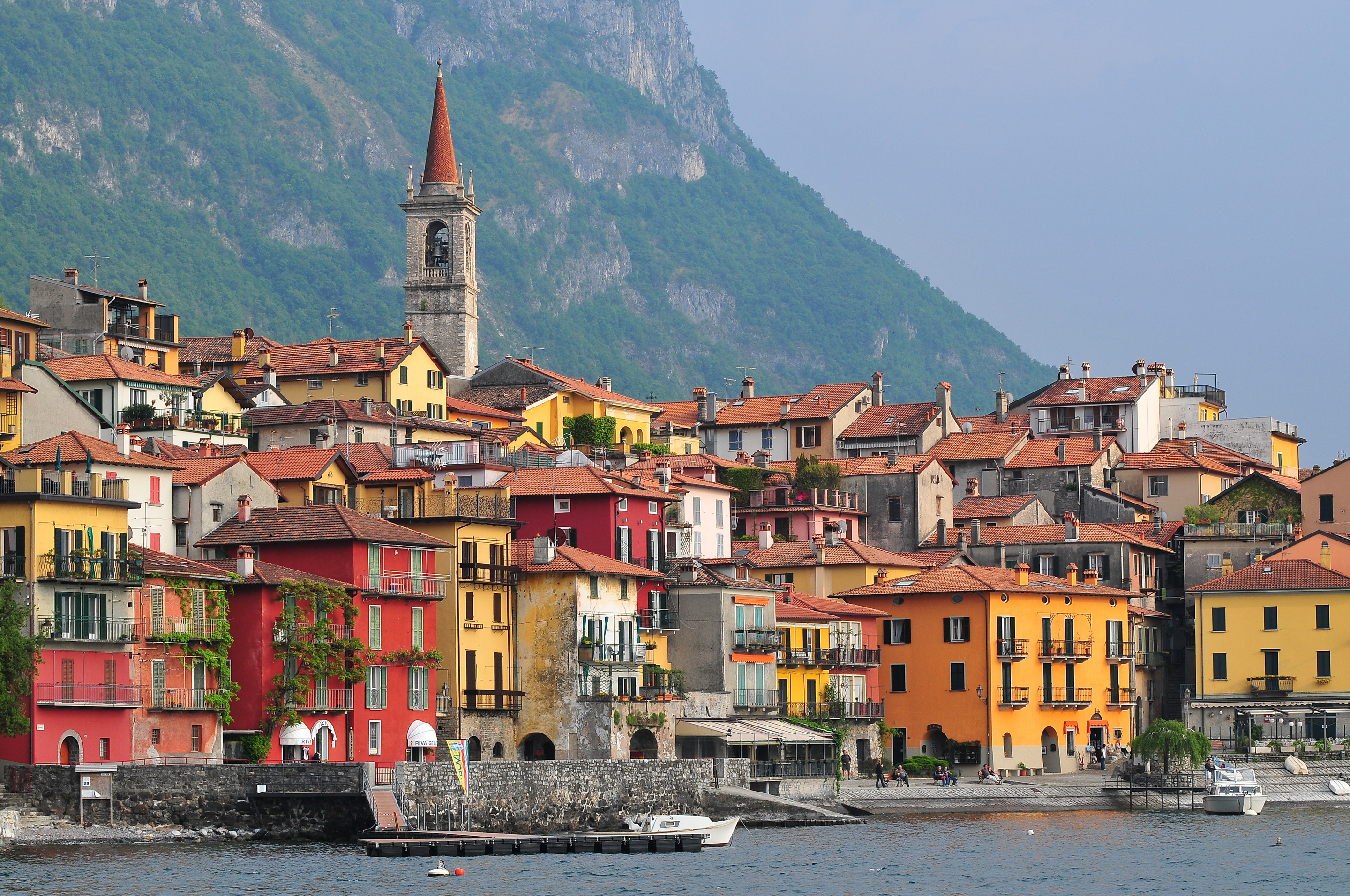 house, italy, man made, varenna, colors, village, towns