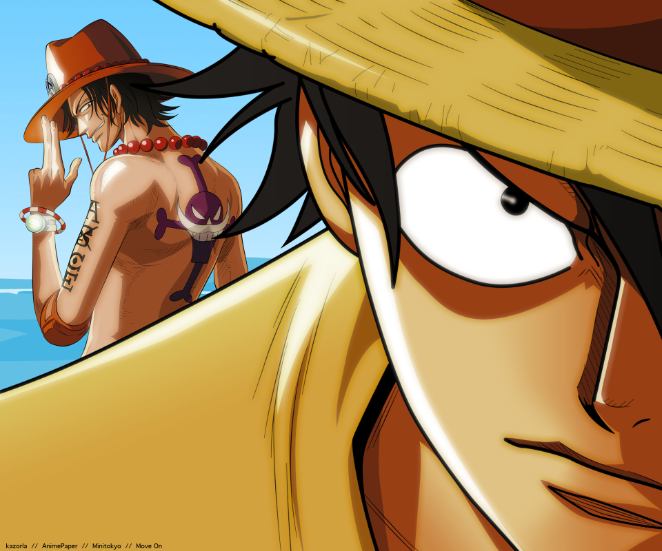Download mobile wallpaper Anime, Portgas D Ace, One Piece, Monkey D Luffy for free.