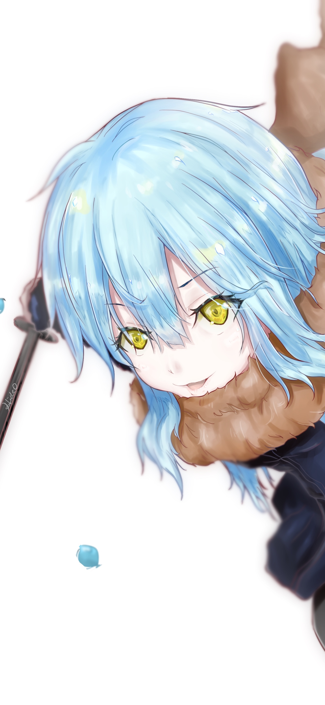 Handy-Wallpaper Gelbe Augen, Blaue Augen, Animes, Rimuru Sturm, That Time I Got Reincarnated As A Slime kostenlos herunterladen.