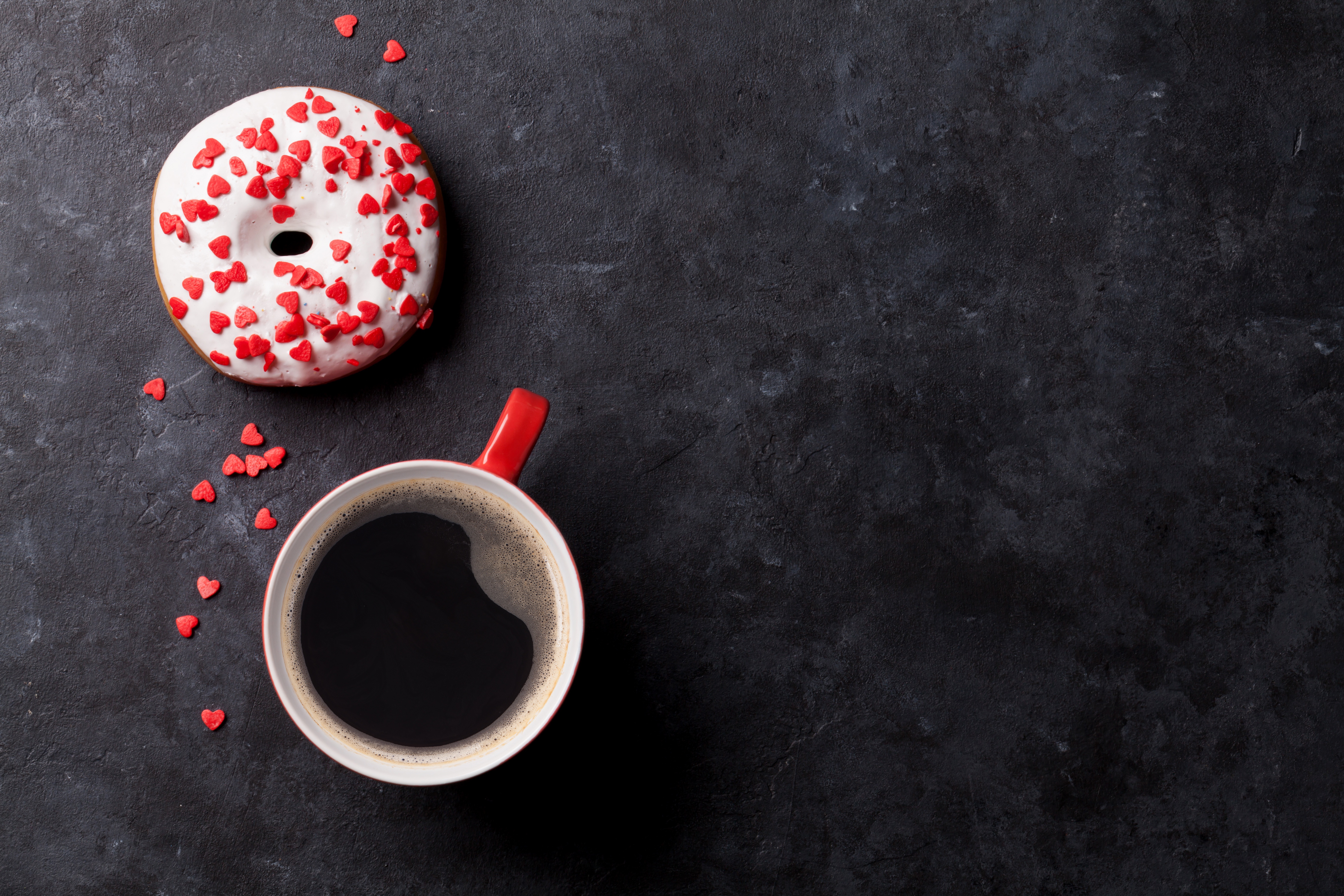 Download mobile wallpaper Food, Coffee, Cup, Drink, Doughnut for free.