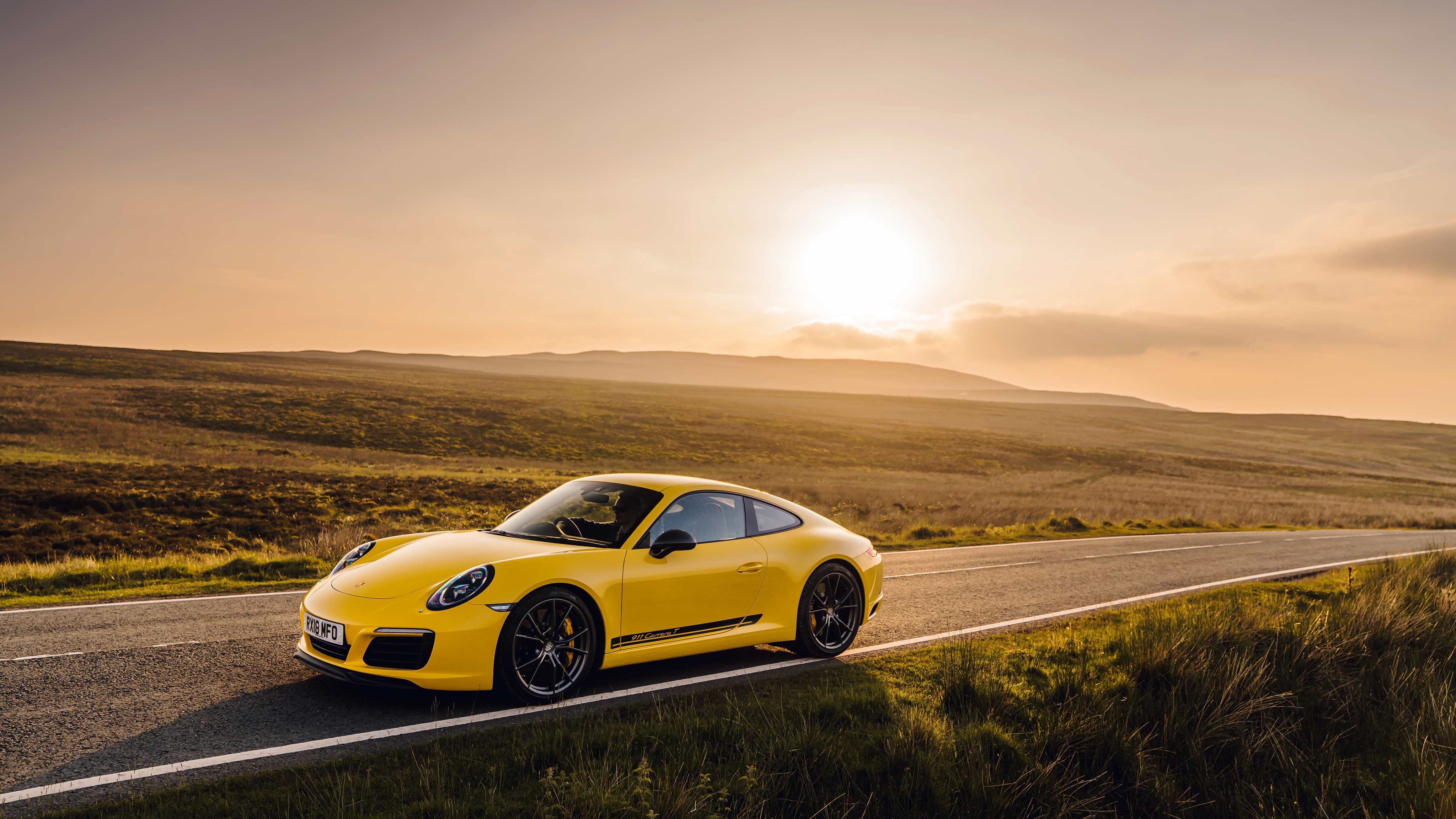 Скачати мобільні шпалери Порш, Автомобіль, Porsche 911, Транспортні Засоби, Жовтий Автомобіль, Porsche 911 Carrera T безкоштовно.