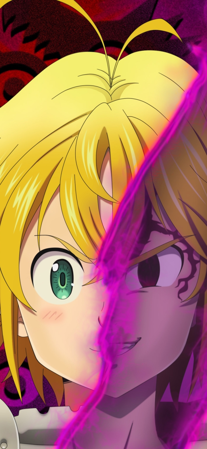 Download mobile wallpaper Anime, Blonde, Green Eyes, Purple Eyes, The Seven Deadly Sins, Meliodas (The Seven Deadly Sins) for free.