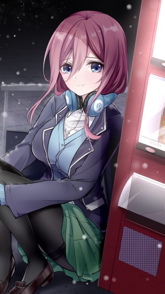 Download mobile wallpaper Anime, Headphones, Skirt, Pantyhose, The Quintessential Quintuplets, Miku Nakano for free.