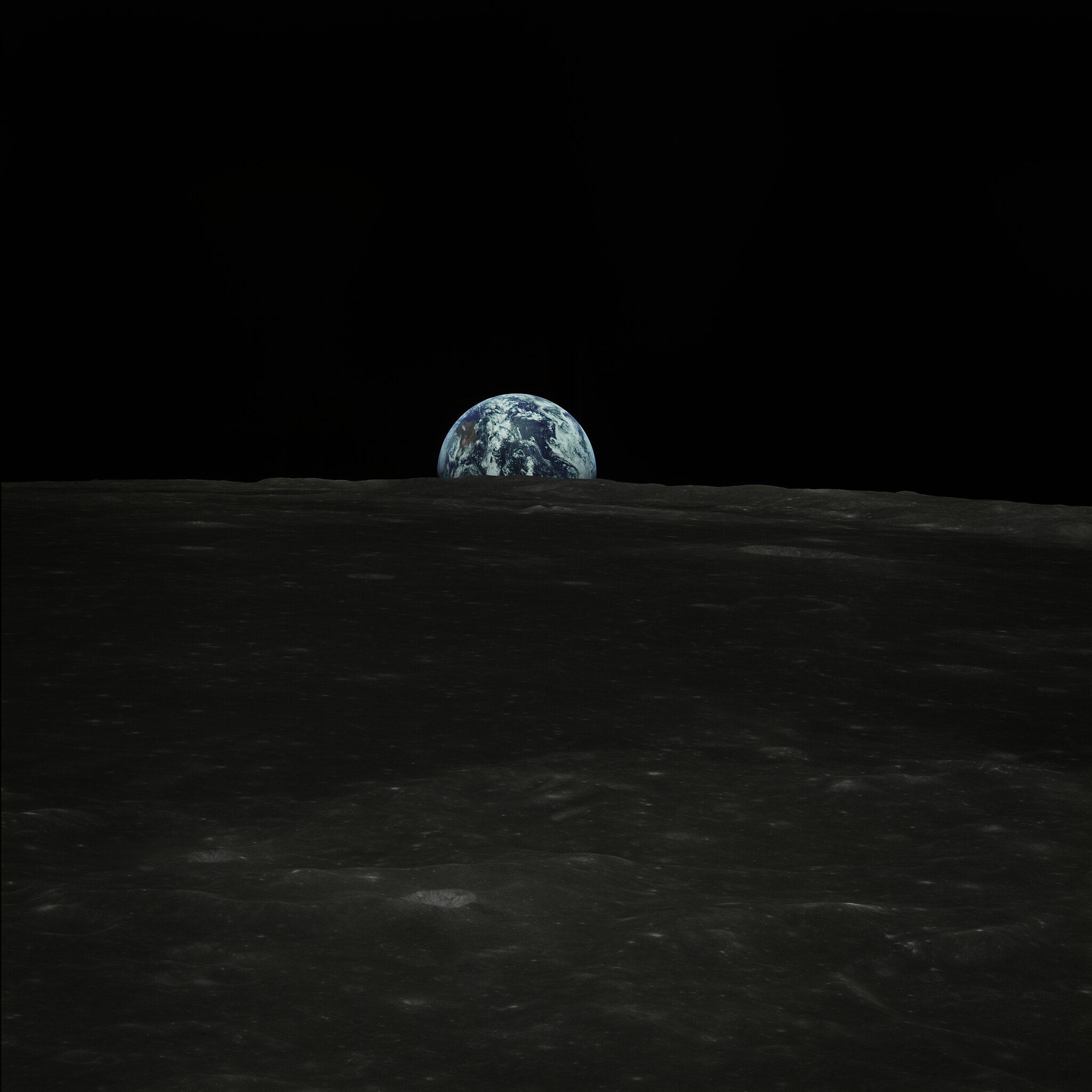 universe, moon, land, earth, planet, view