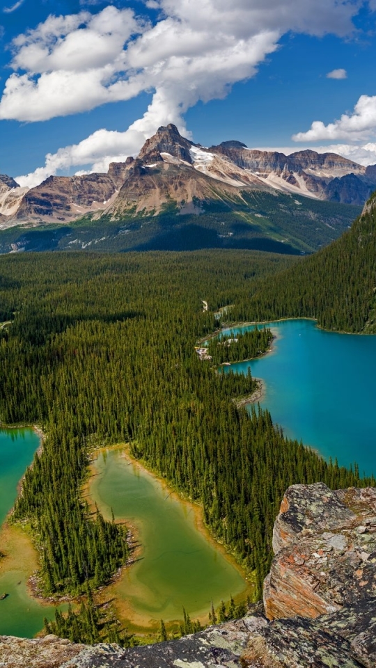 Handy-Wallpaper Landschaft, Natur, Seen, Berg, See, Kanada, Wald, Baum, Gebirge, Erde/natur, Yoho Nationalpark kostenlos herunterladen.