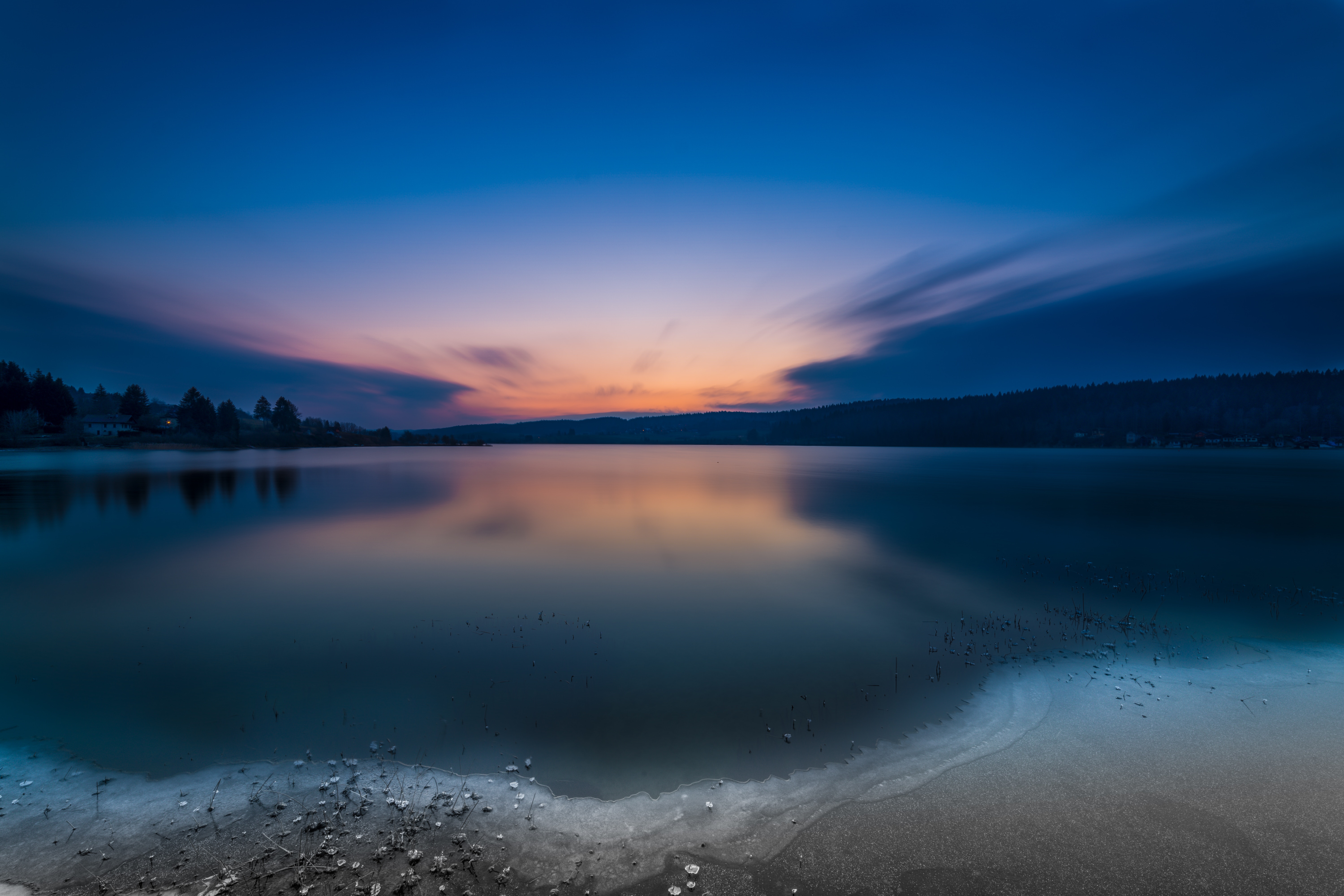 PCデスクトップに自然, 日没, 湖, 地平線画像を無料でダウンロード