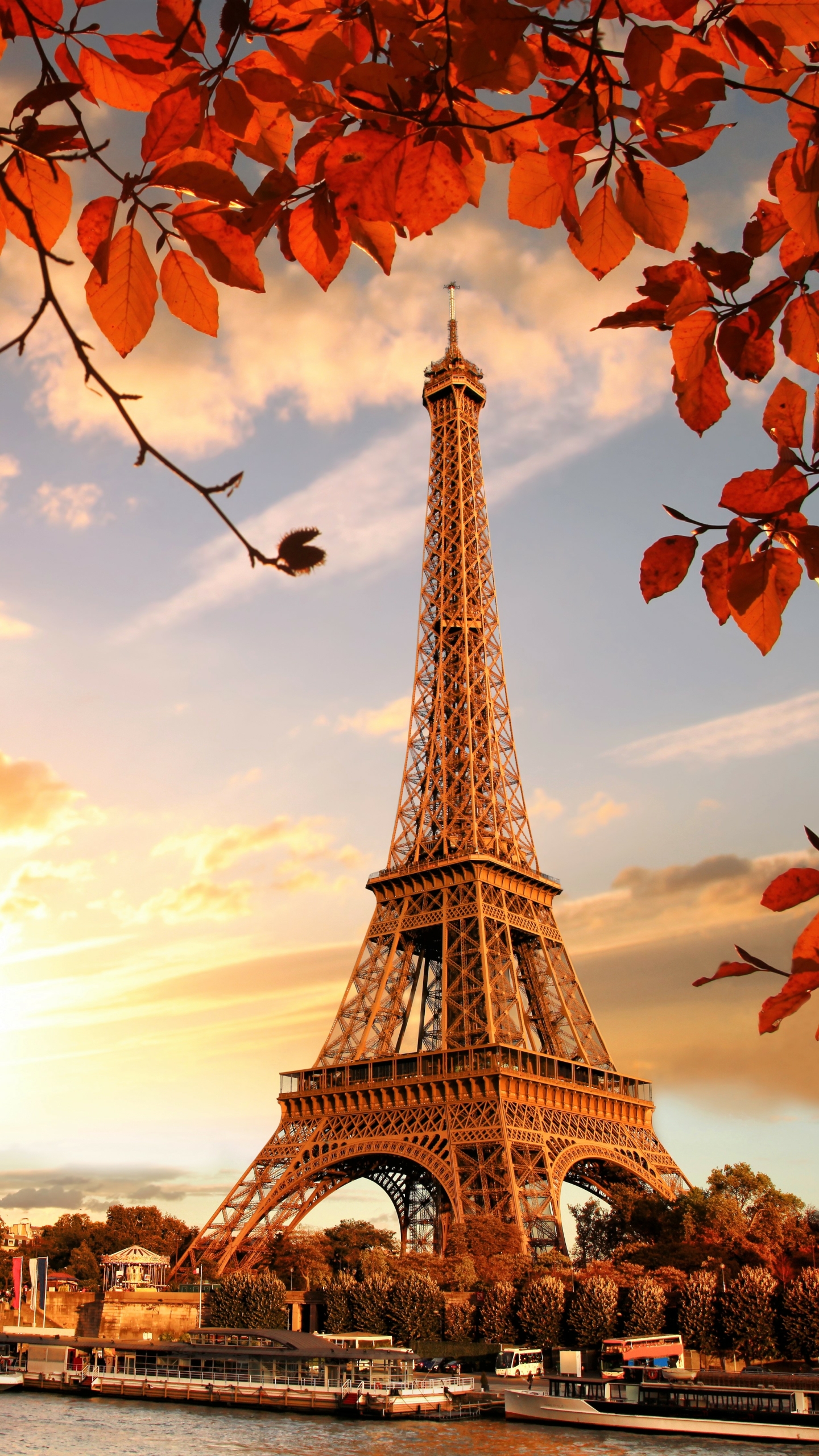 Descarga gratuita de fondo de pantalla para móvil de Otoño, París, Torre Eiffel, Monumentos, Francia, Monumento, Hecho Por El Hombre.