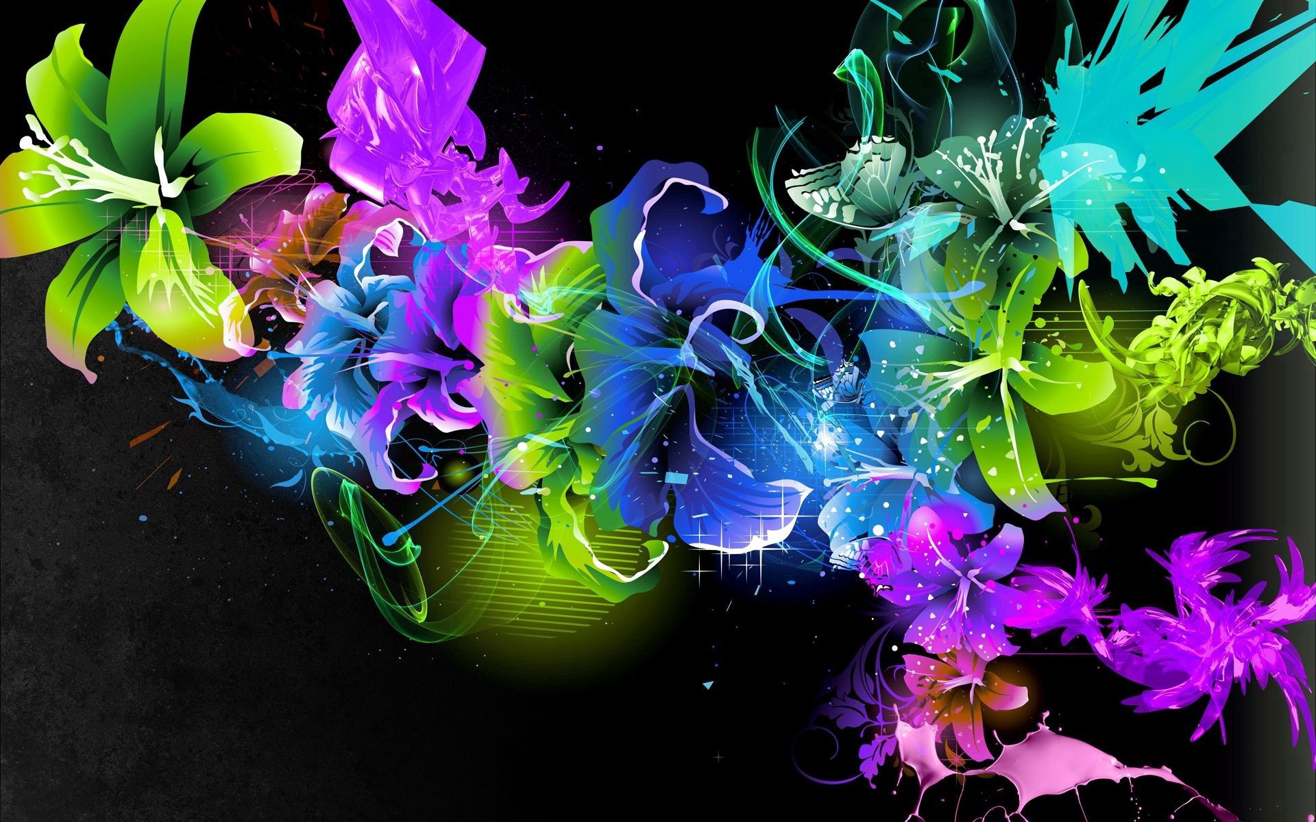 Téléchargez gratuitement l'image Fleurs, Patterns, Multicolore, Hétéroclite, Coloré, Abstrait sur le bureau de votre PC