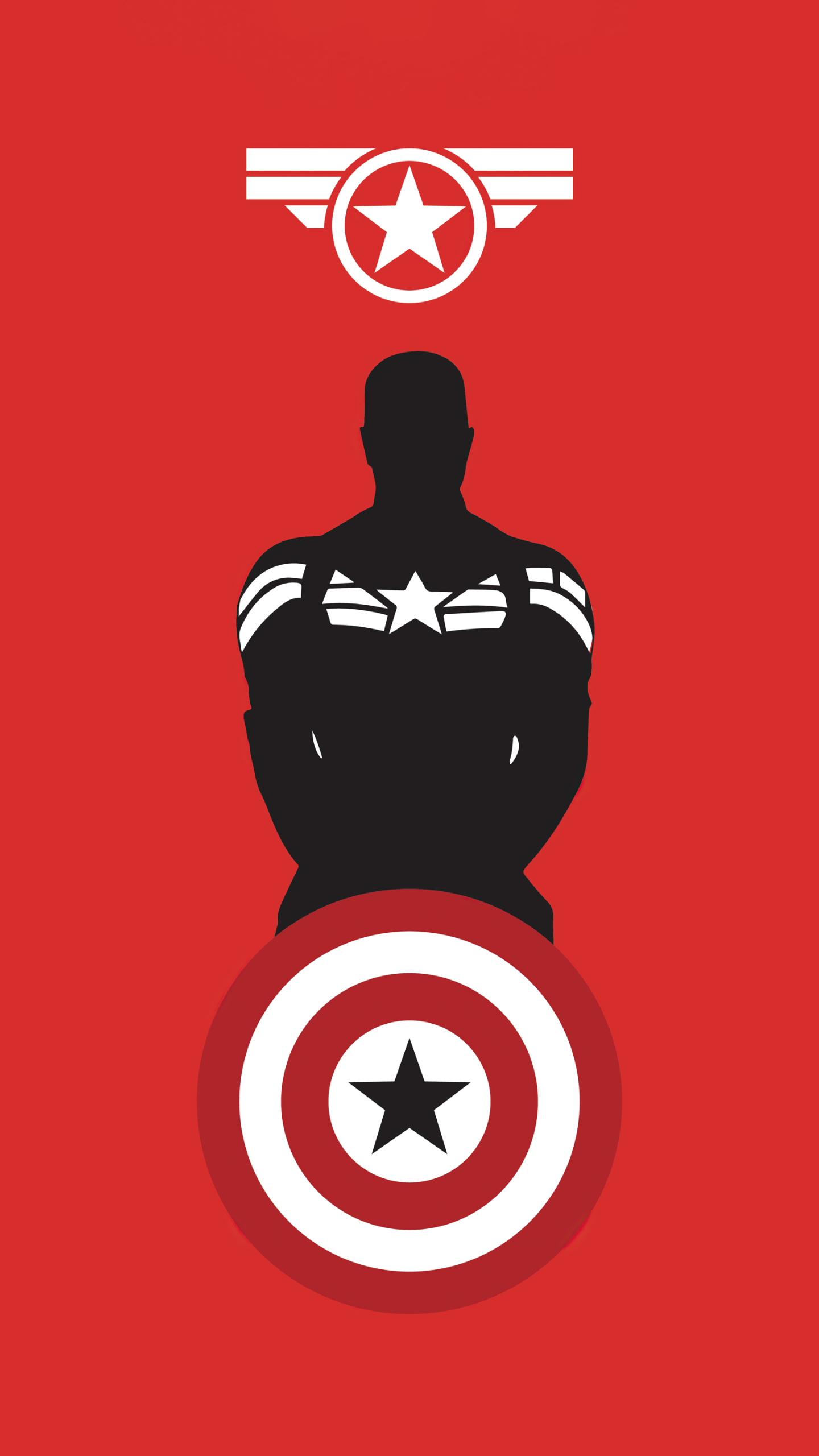 Скачать обои бесплатно Красный, Комиксы, Минималистский, Капитан Америка, Супергерой картинка на рабочий стол ПК