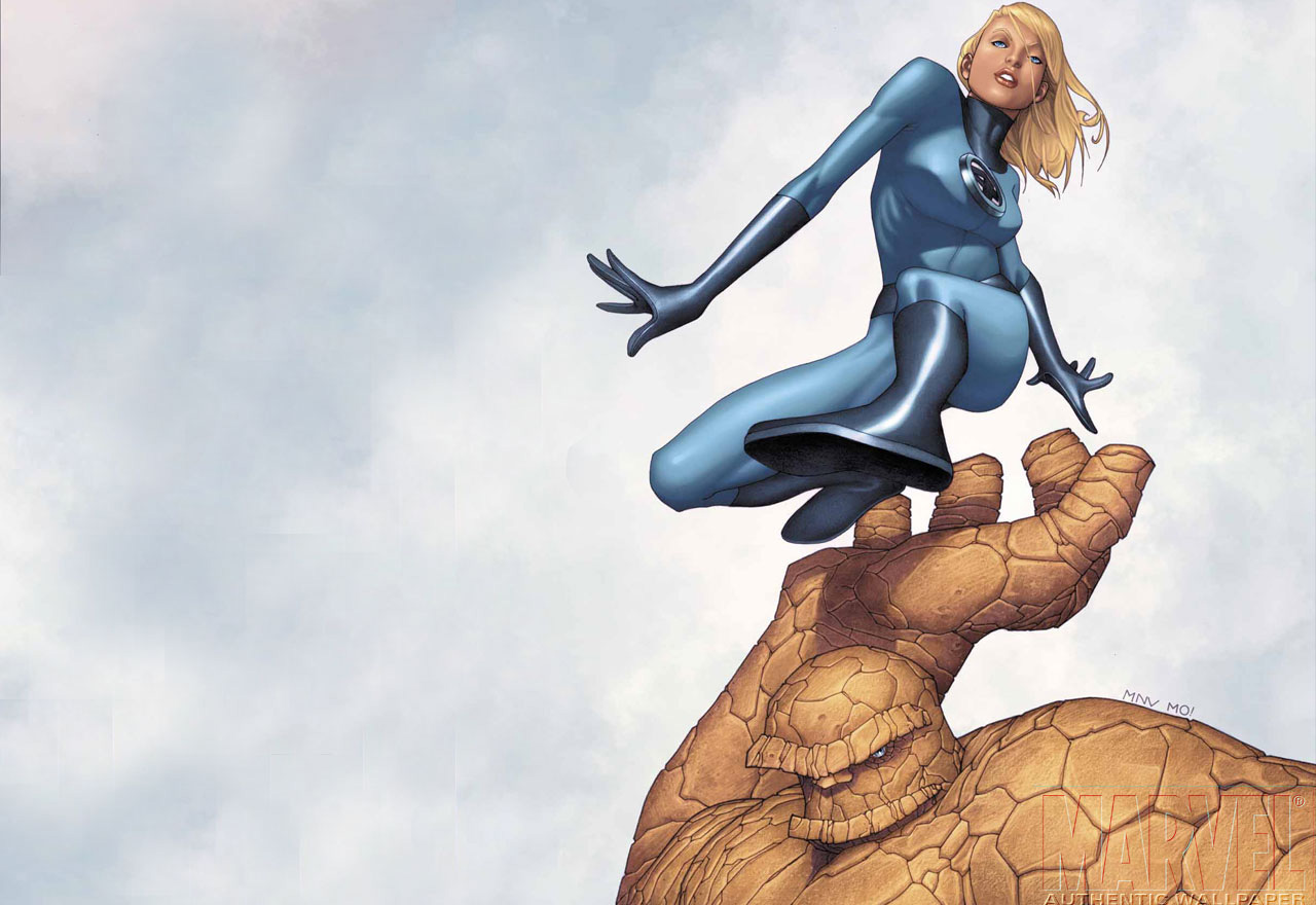 Download mobile wallpaper Comics, Invisible Woman, Thing (Marvel Comics), Fantastic Four for free.