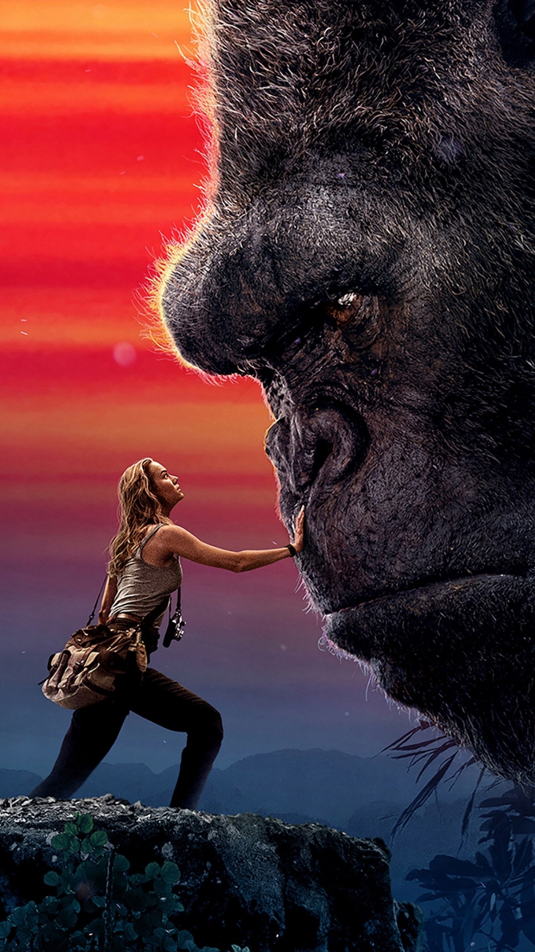 Handy-Wallpaper Gorilla, Filme, Brie Larson, Kong: Skull Island kostenlos herunterladen.