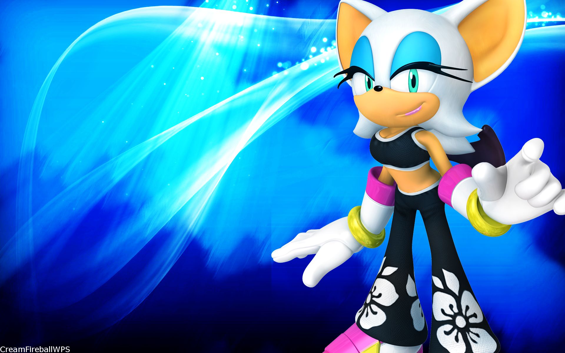 rouge the bat, video game, sonic free riders, sonic