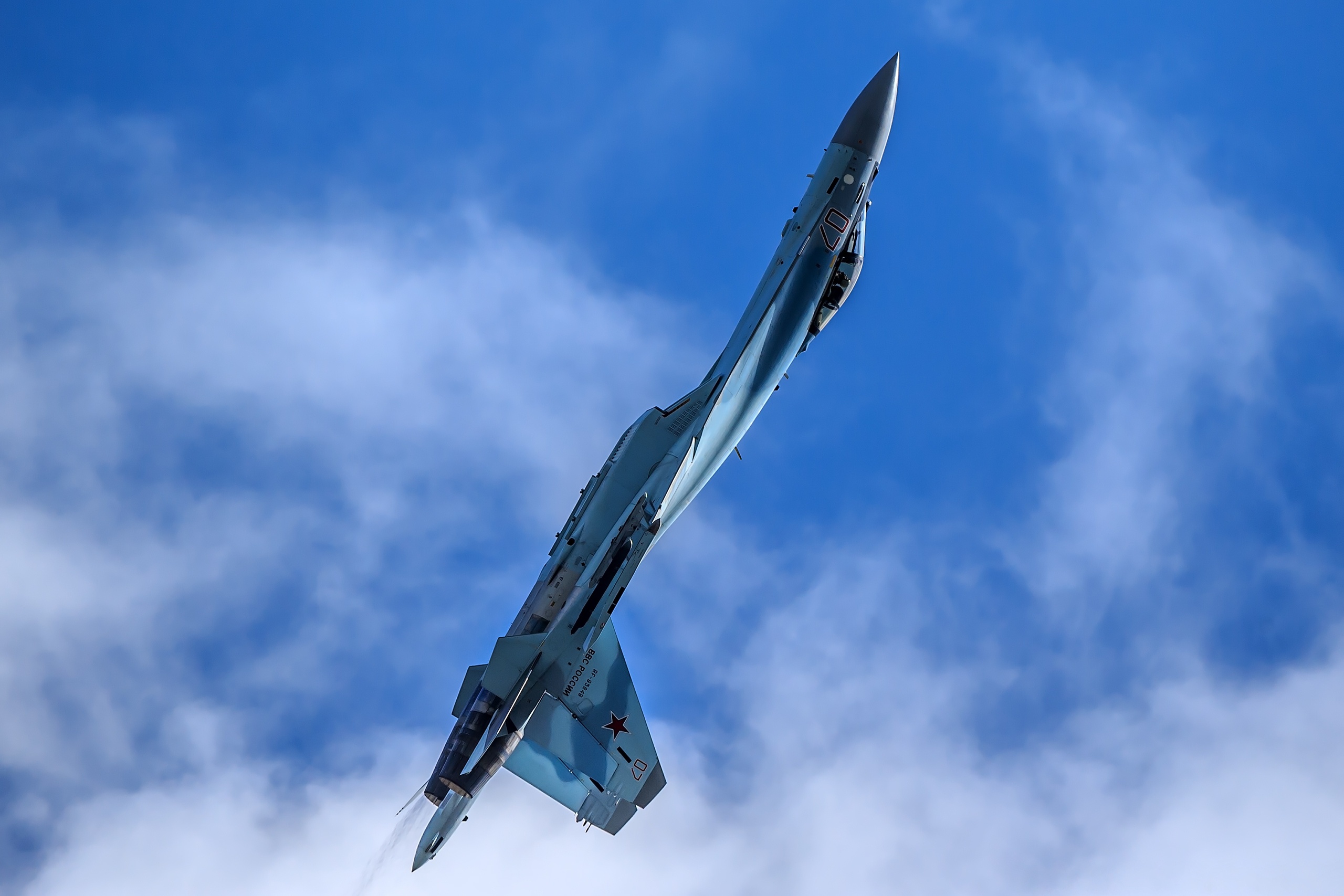 Download mobile wallpaper Aircraft, Military, Jet Fighter, Sukhoi Su 35, Warplane, Jet Fighters for free.