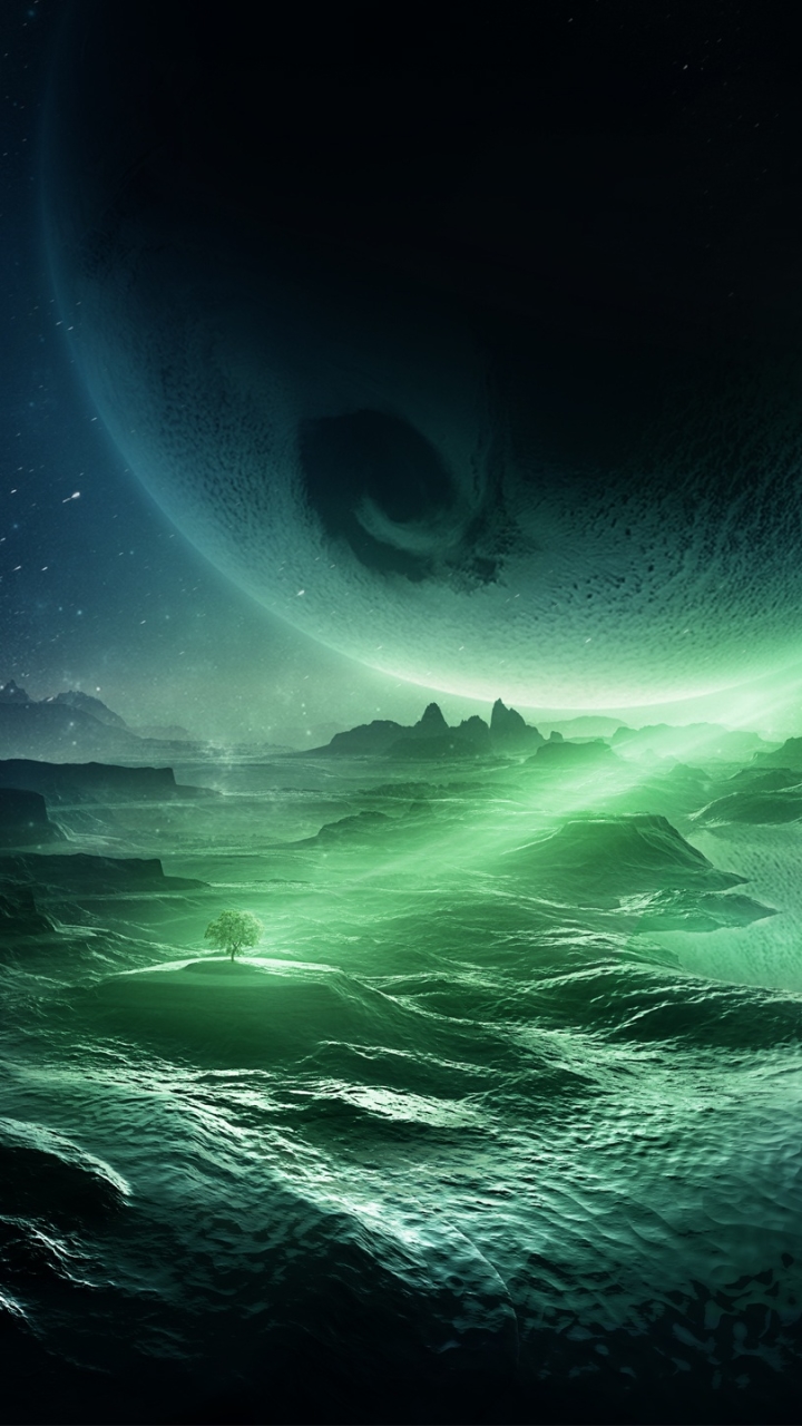 Handy-Wallpaper Landschaft, Science Fiction kostenlos herunterladen.