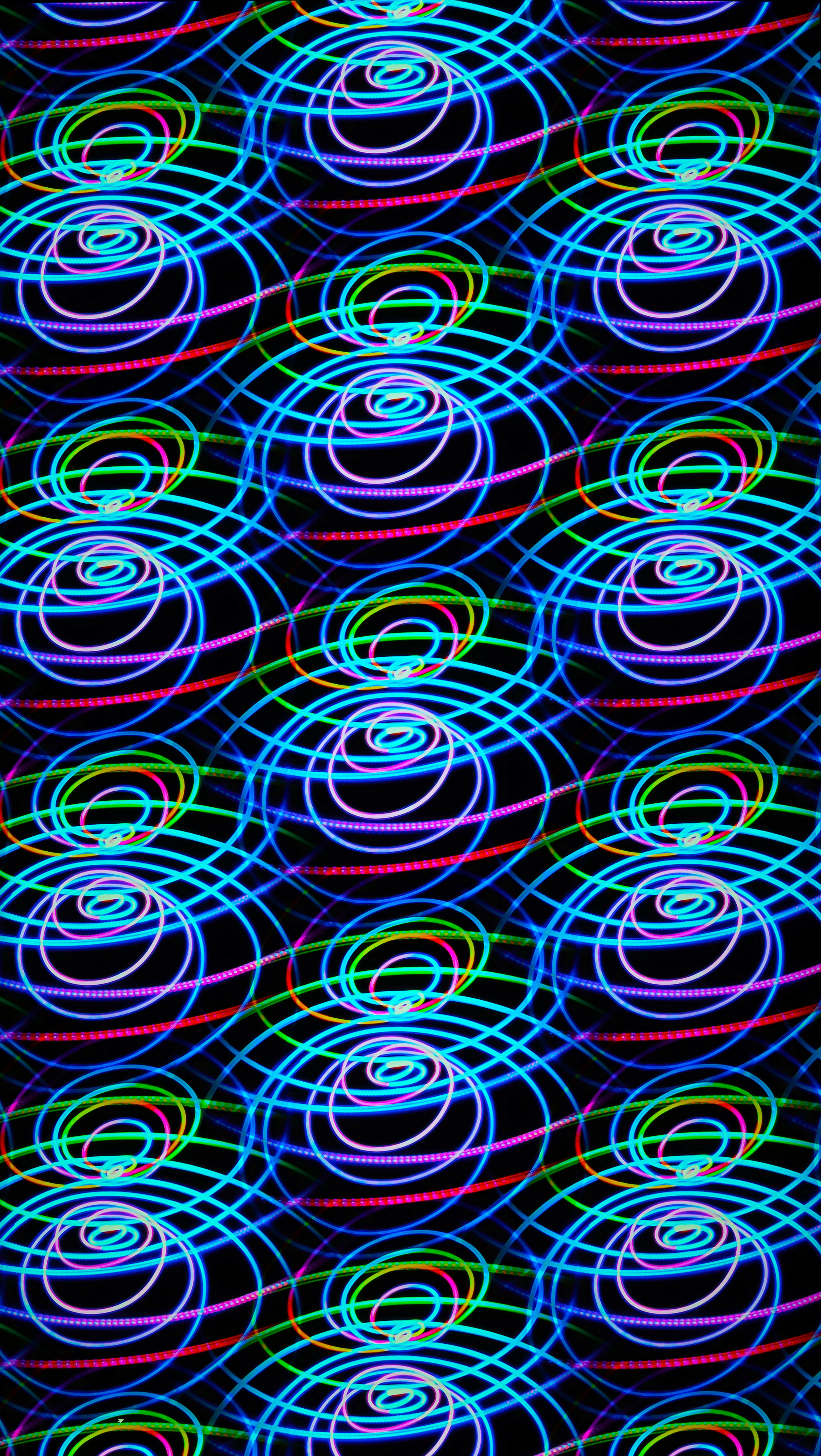 abstract, multicolored, motley, lines, neon, spiral, spirals