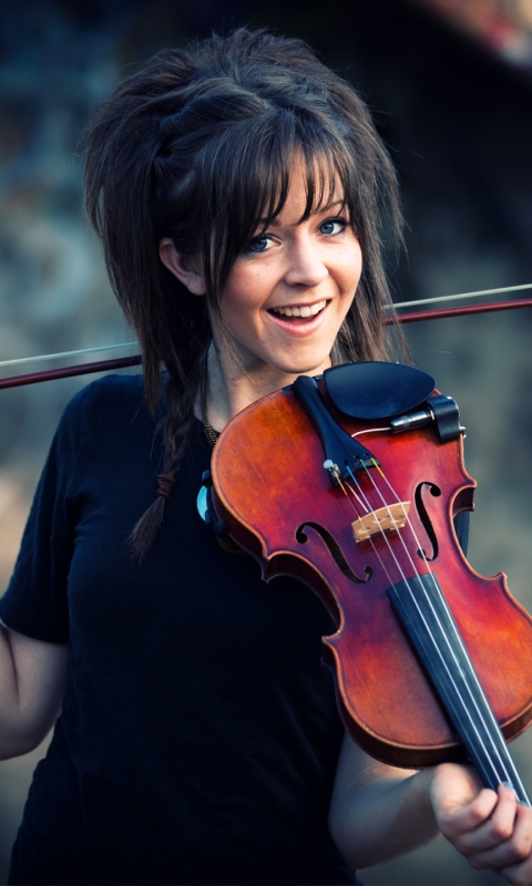 Download mobile wallpaper Music, Brunette, Violin, Lindsey Stirling for free.